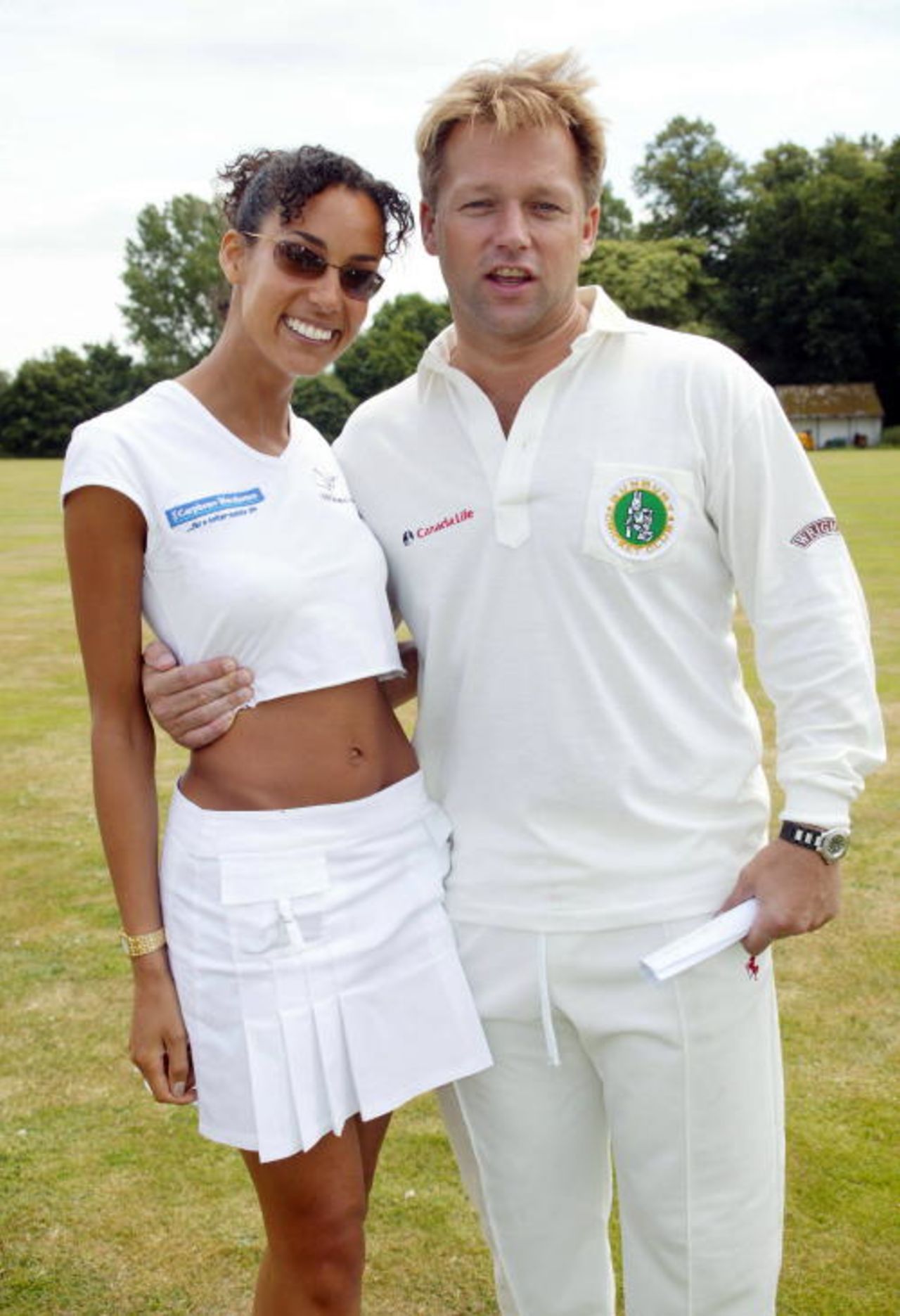 David Ross with hostess