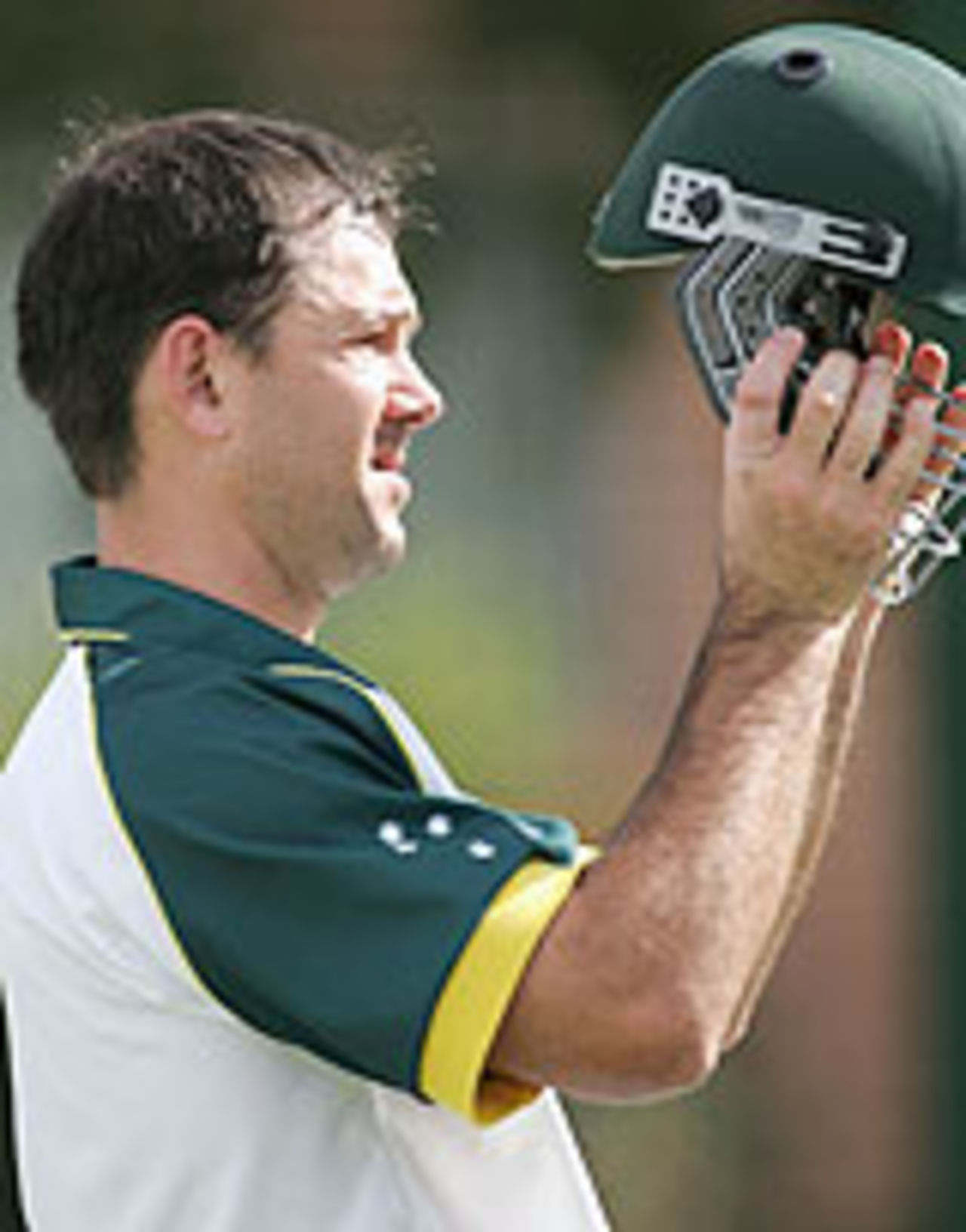 Ricky Ponting in the nets before the second Test, Bundaberg Rum Stadium, Cairns, July 8, 2004