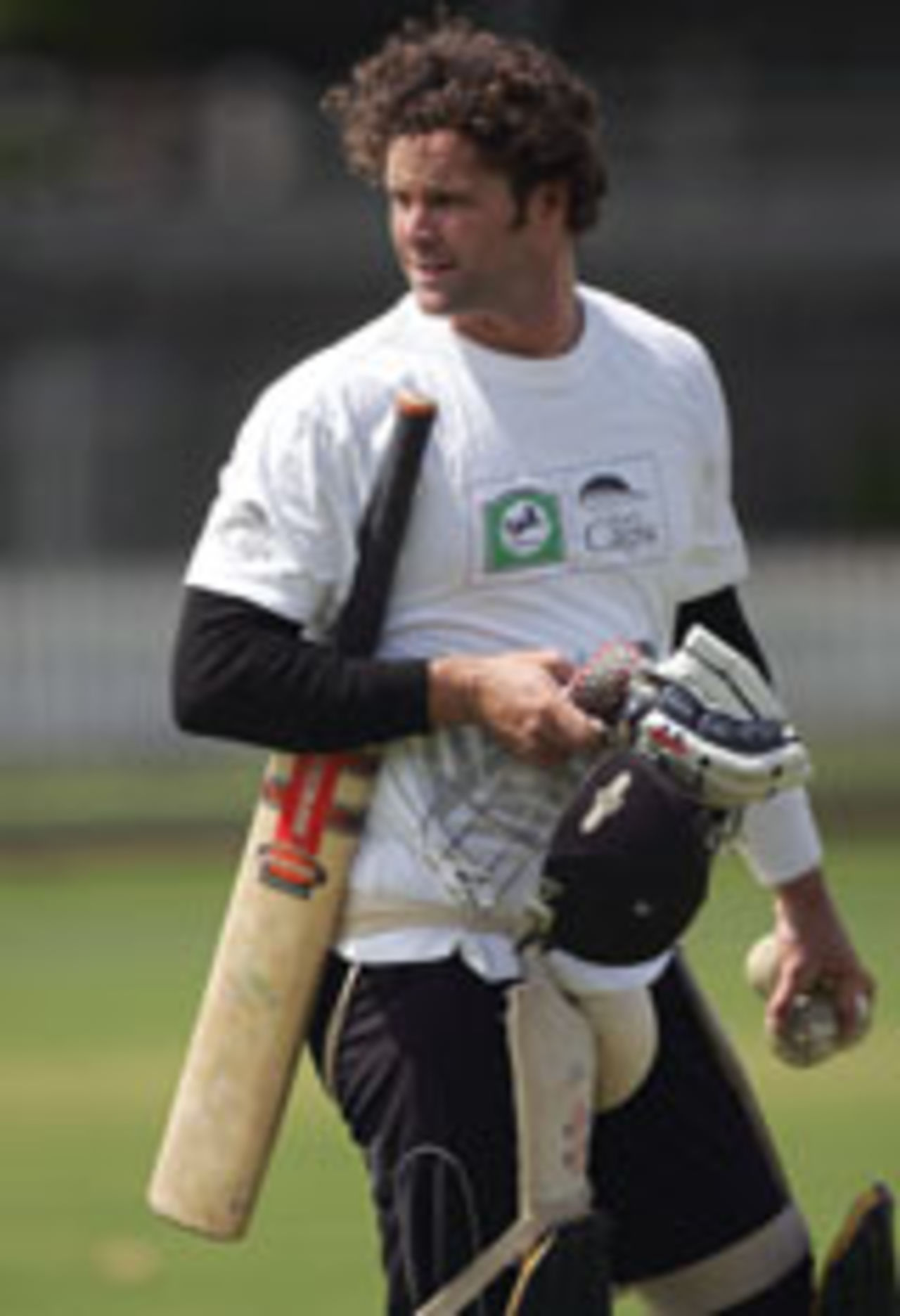 Chris Cairns at nets, Lord's, July 9, 2004