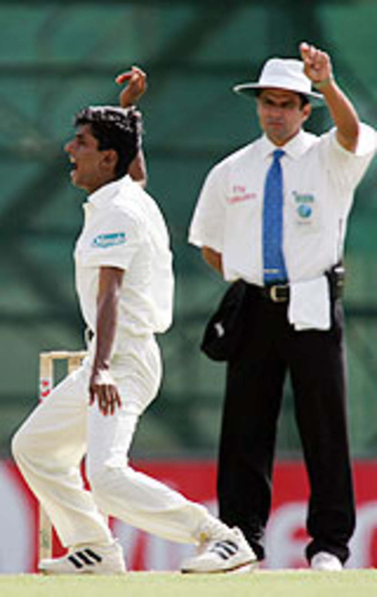 Upul Chandana celebrates after dismissing Damien Martyn, Australia v Sri Lanka, 2nd Test, Cairns, 2nd day, July 10, 2004