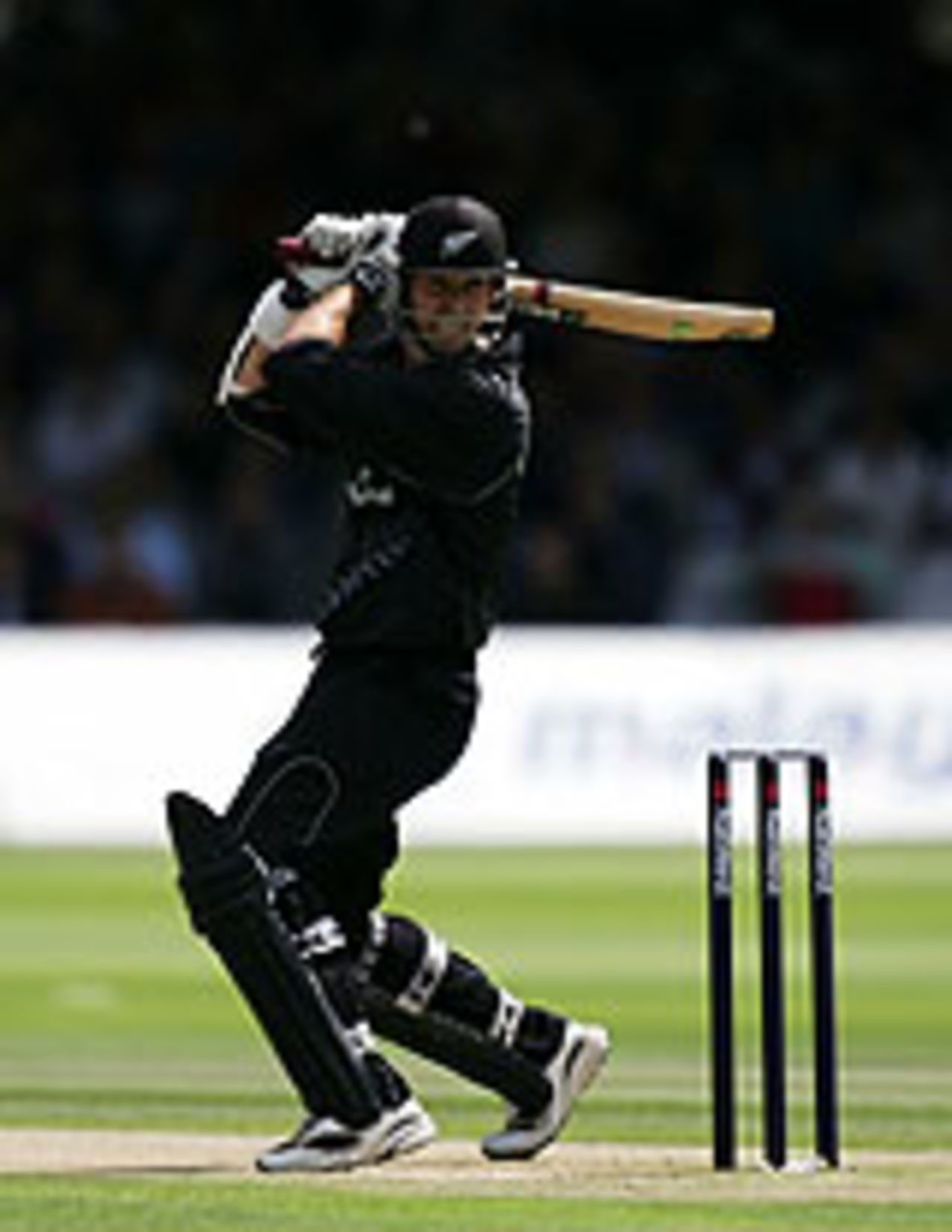Stephen Fleming drives, New Zealand v West Indies, Lord's, July 10, 2004