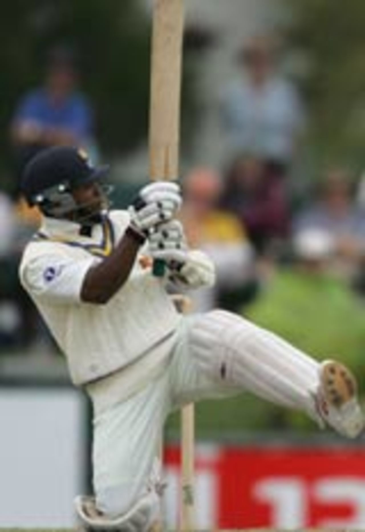 Romesh Kaluwitharana plays an innovative hoick to leg, Australia v Sri Lanka, 2nd Test, Cairns, 3rd day, July 11, 2004