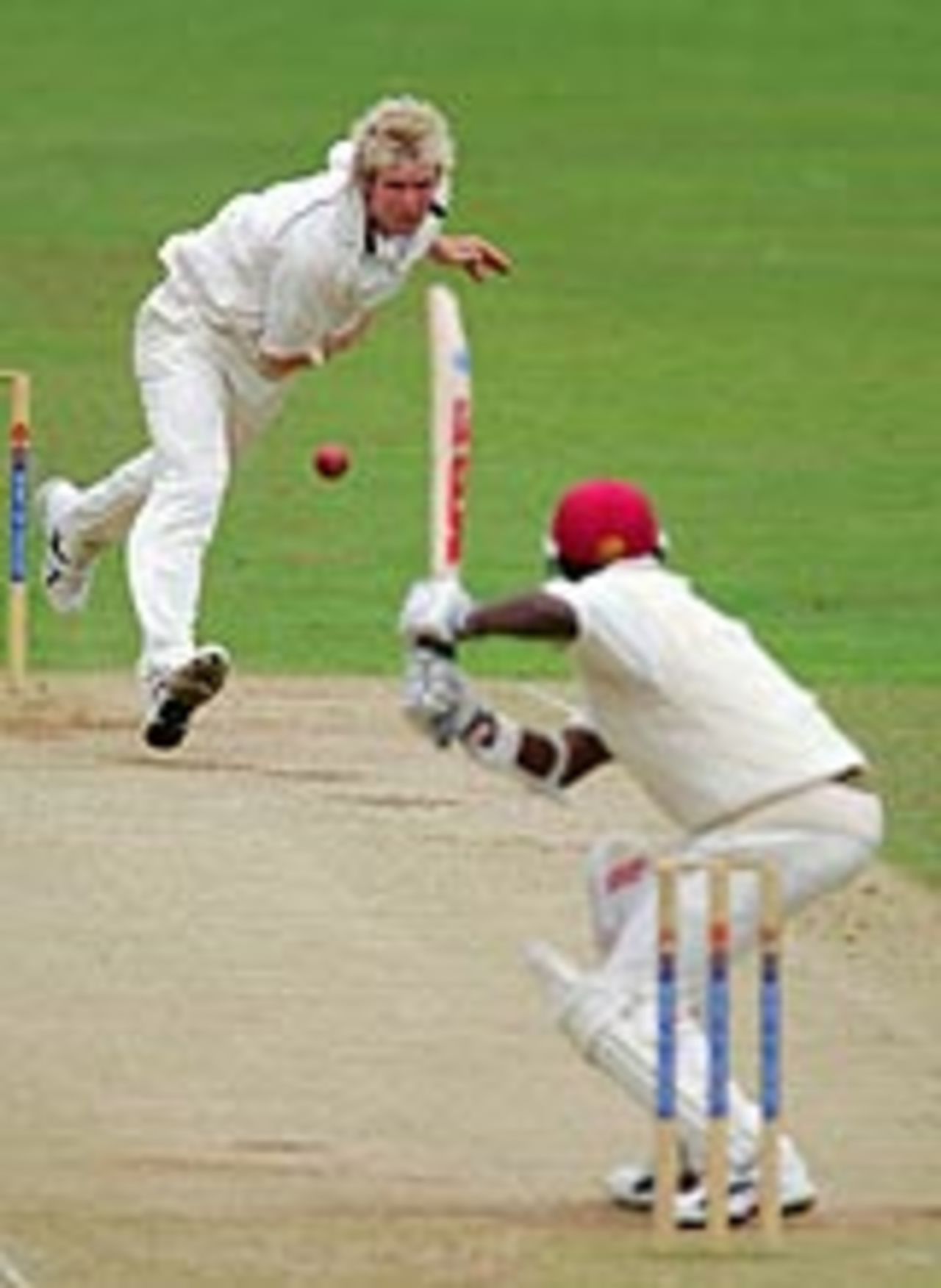 Matthew Hoggard bowls to Brian Lara at Arundel, MCC v West Indies, July 15, 2004