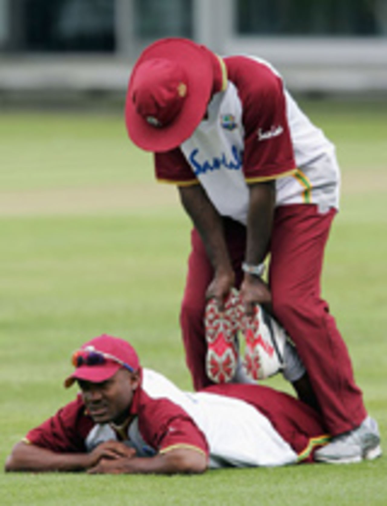 Brian Lara loosens up ahead of the first Test, Lord's, July 21, 2004