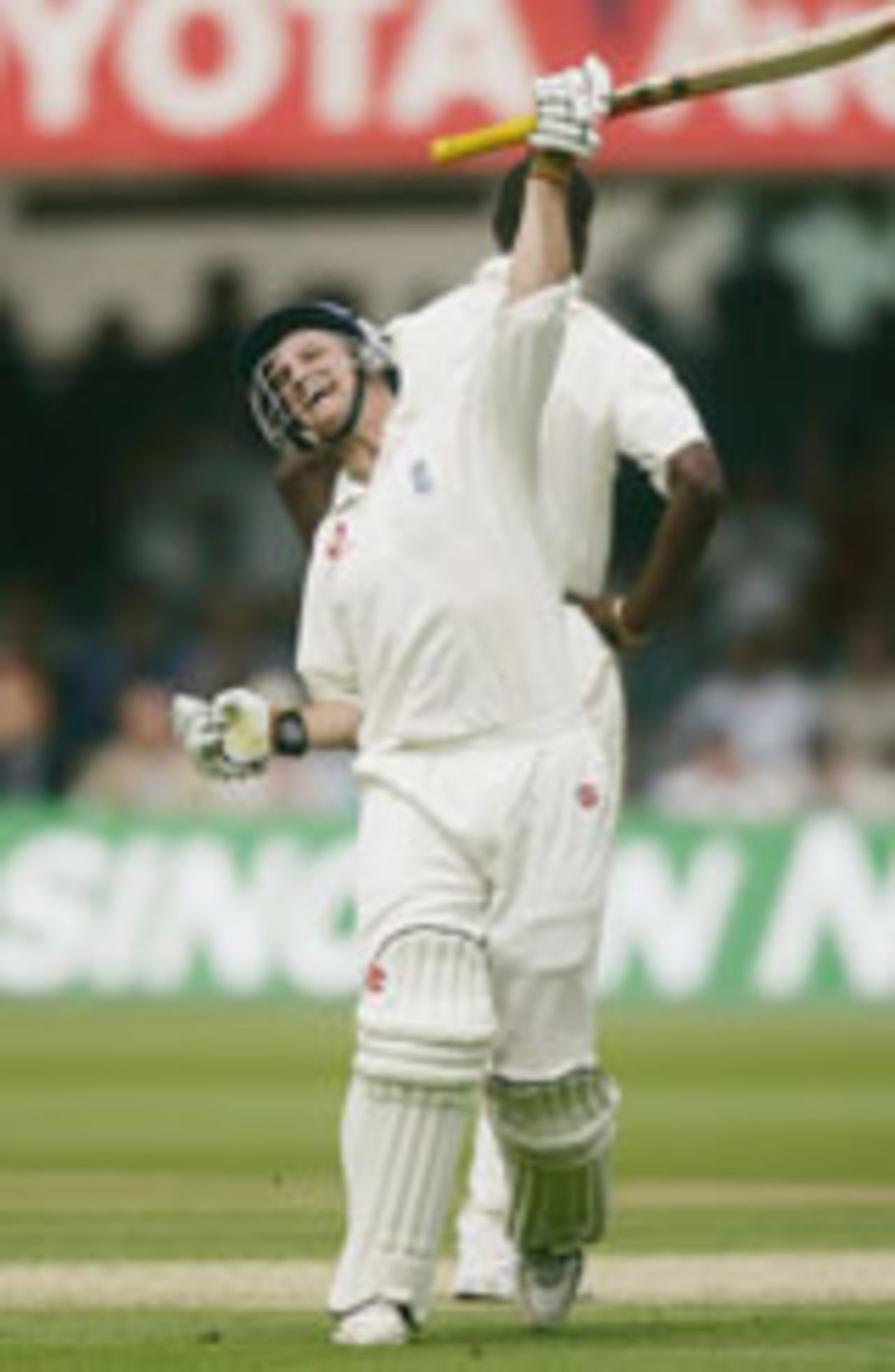 Andrew Strauss punches the air with delight, England v West Indies, 1st Test, Lord's, July 22, 2004