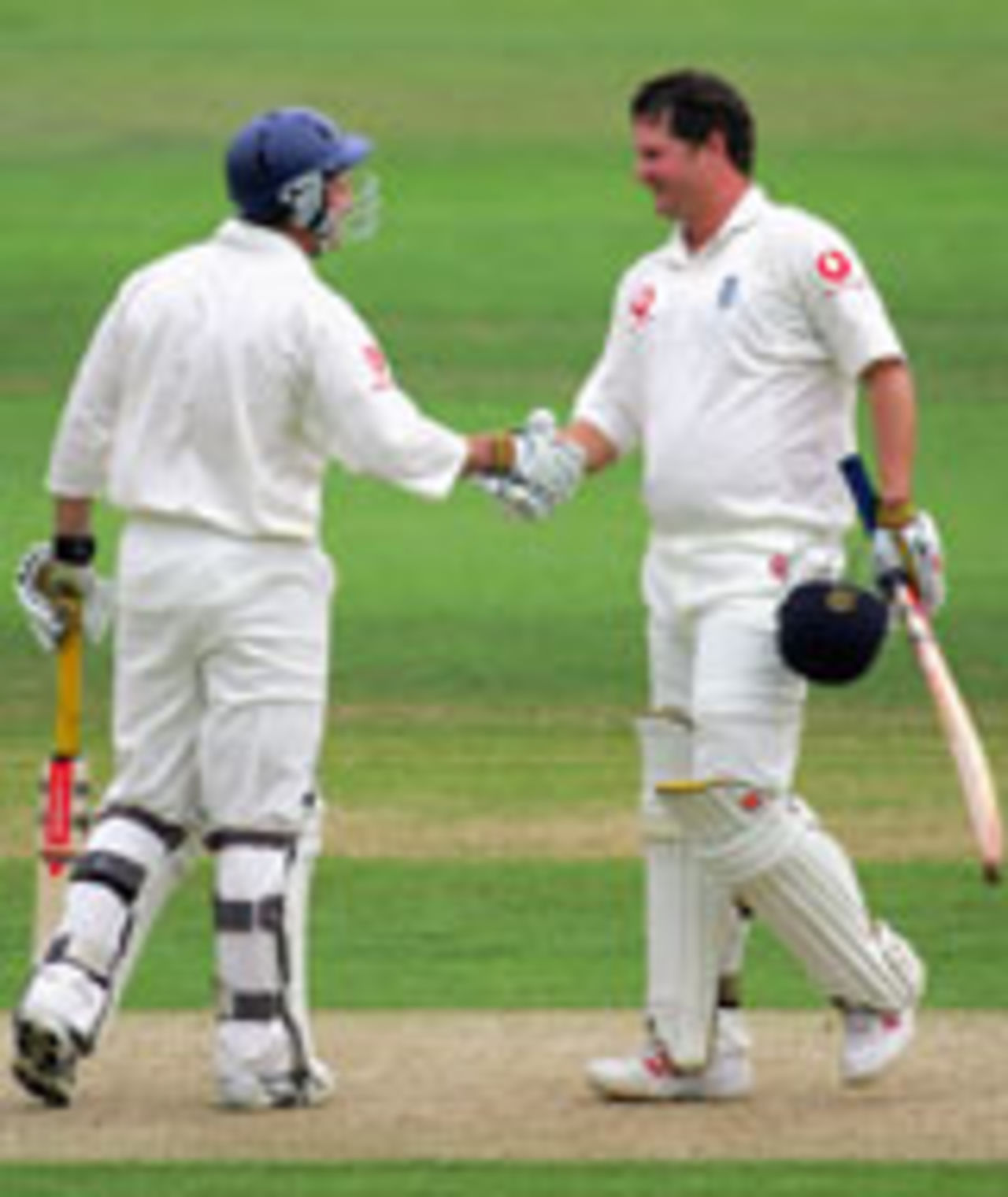 Andrew Strauss and Robert Key congratulate each other, West Indies v England, 1st Test, Lord's, July 22