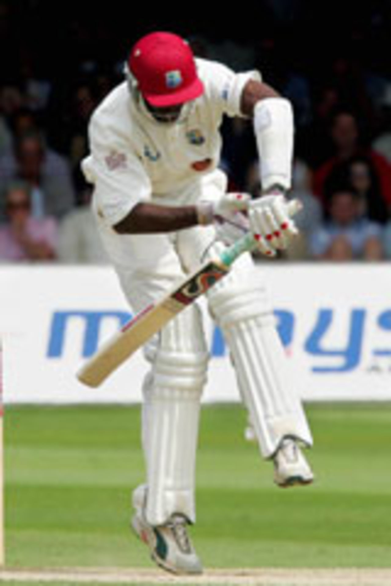 Omari Banks defends, England v West Indies, 1st Test, Lord's, July 24, 2004