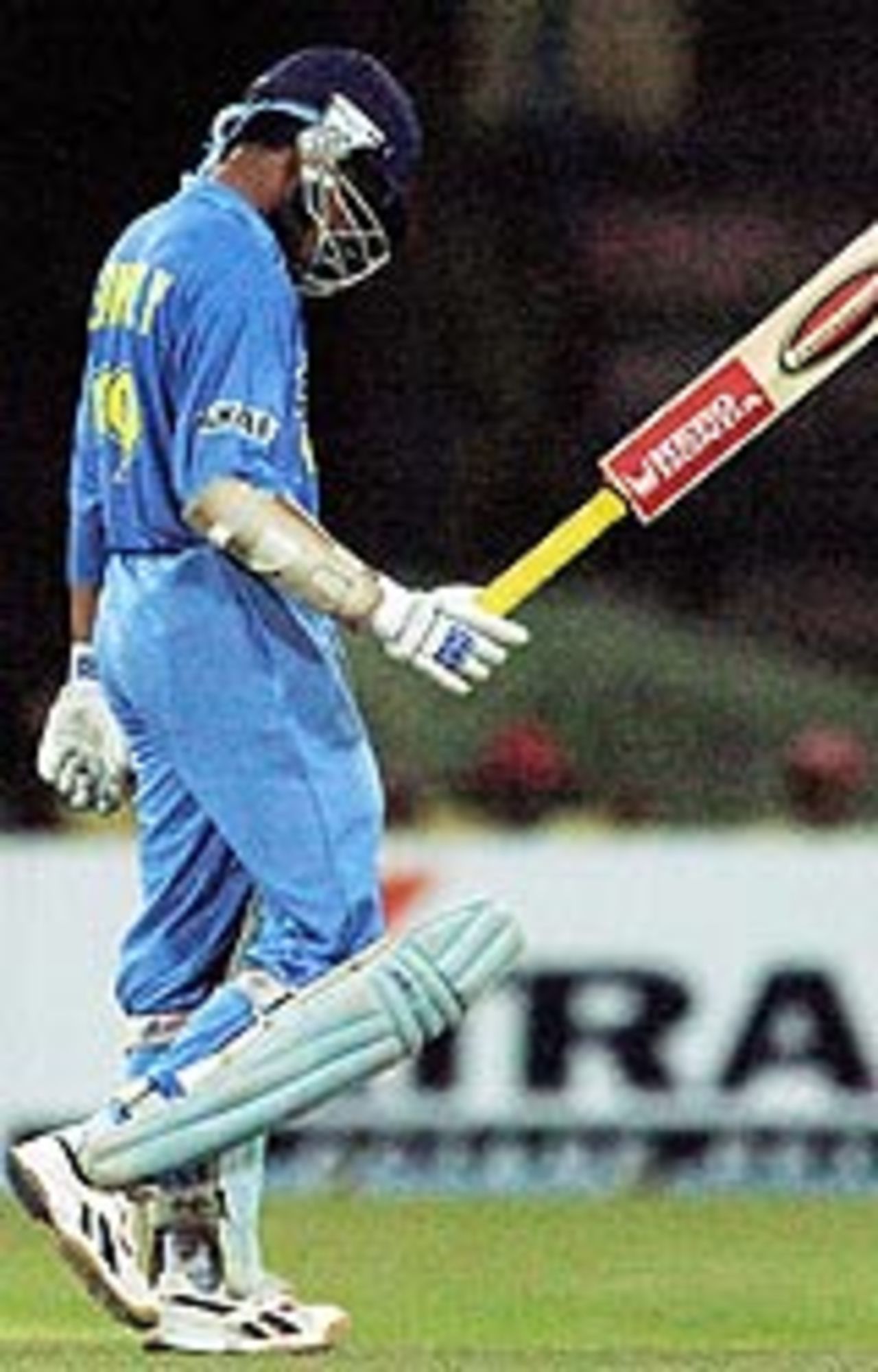 Saurav Ganguly trudges off after playing on to his stumps, Pakistan v India, Asia Cup, 10th match, Colombo, 25 July, 2004