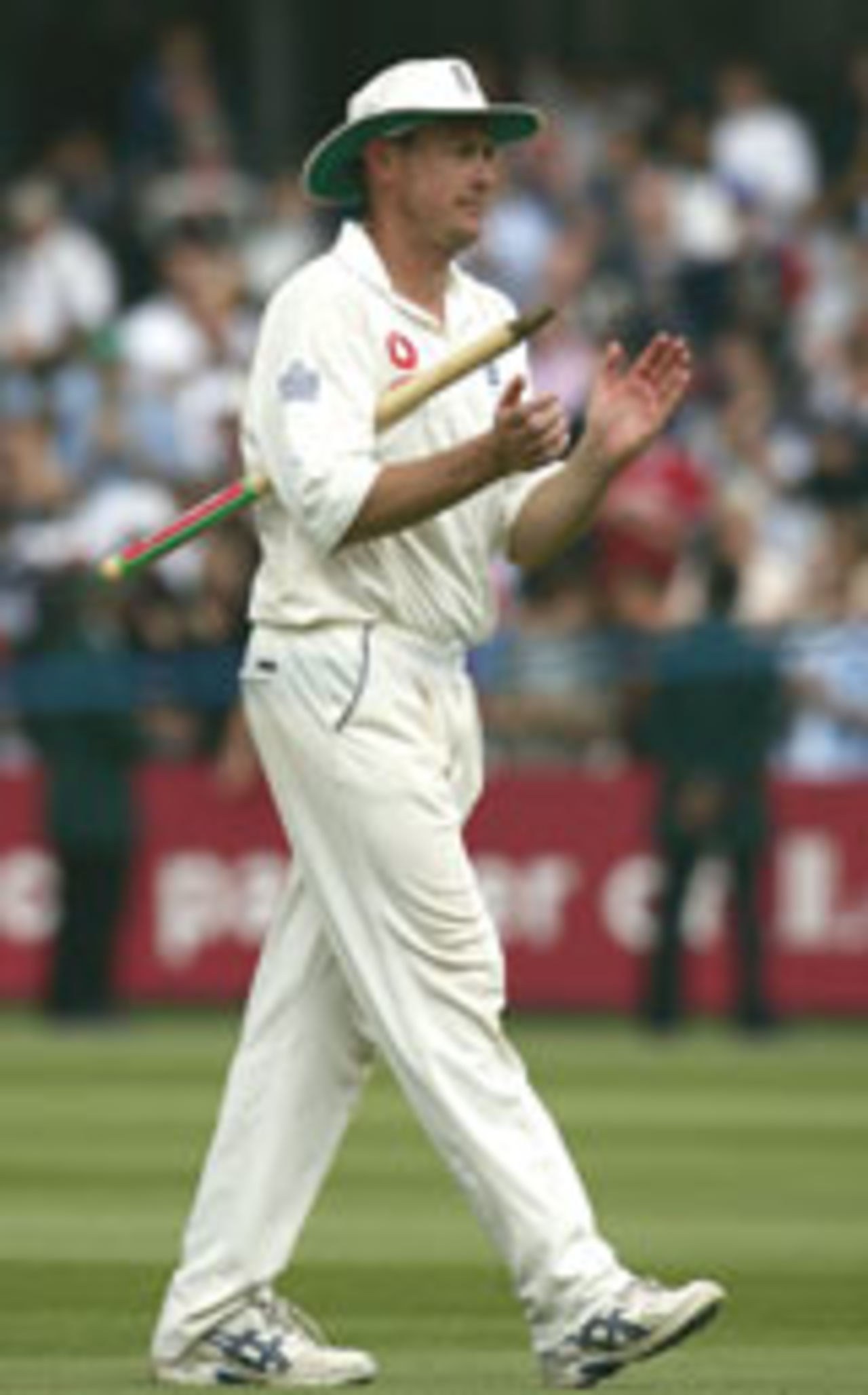 Ashley Giles walks off with a stump, England v West Indies, 1st Test, Lord's, July 26, 2004