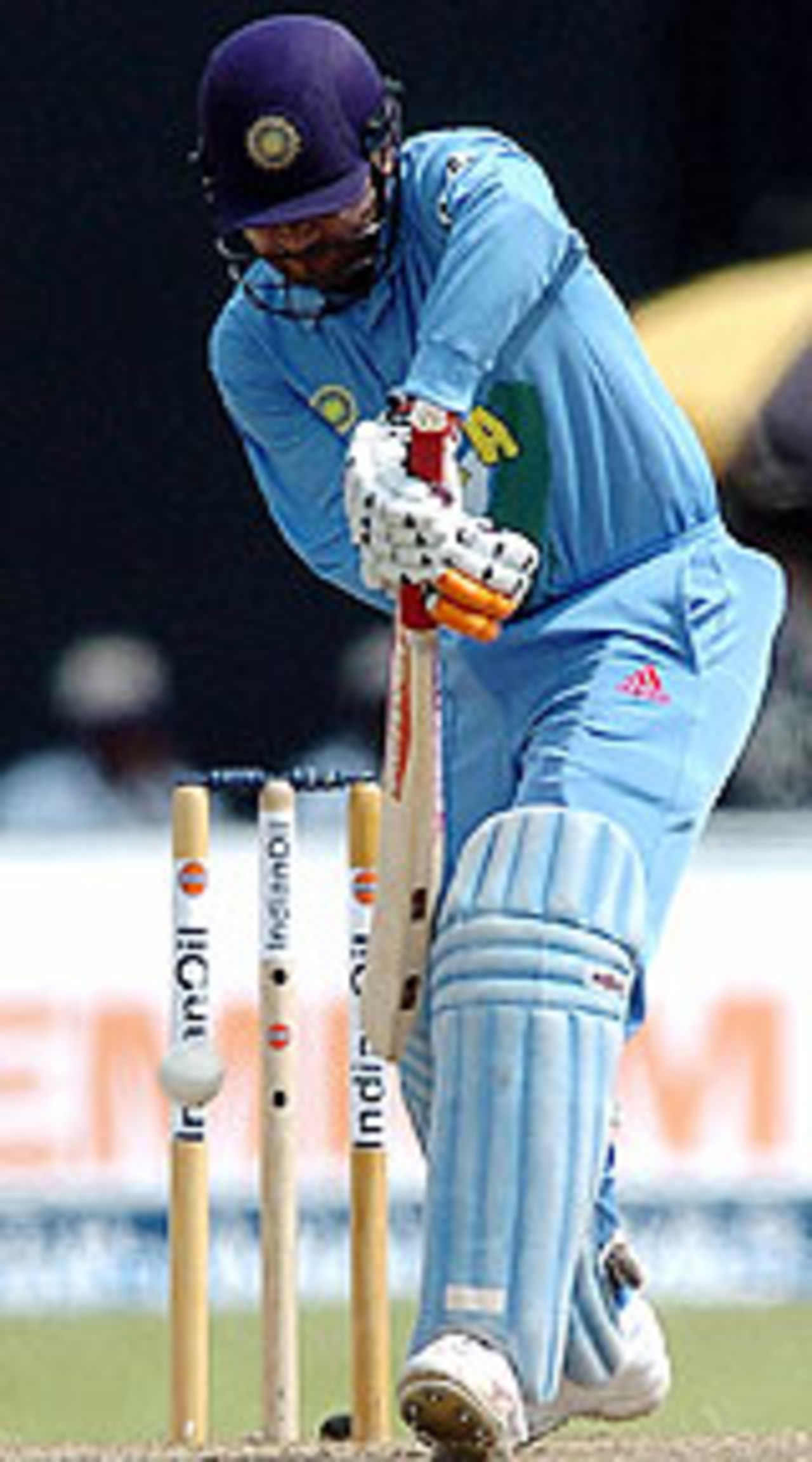 Virender Sehwag glides one to third man, Sri Lanka v India, Asia Cup, Colombo, 11th match, July 27, 2004