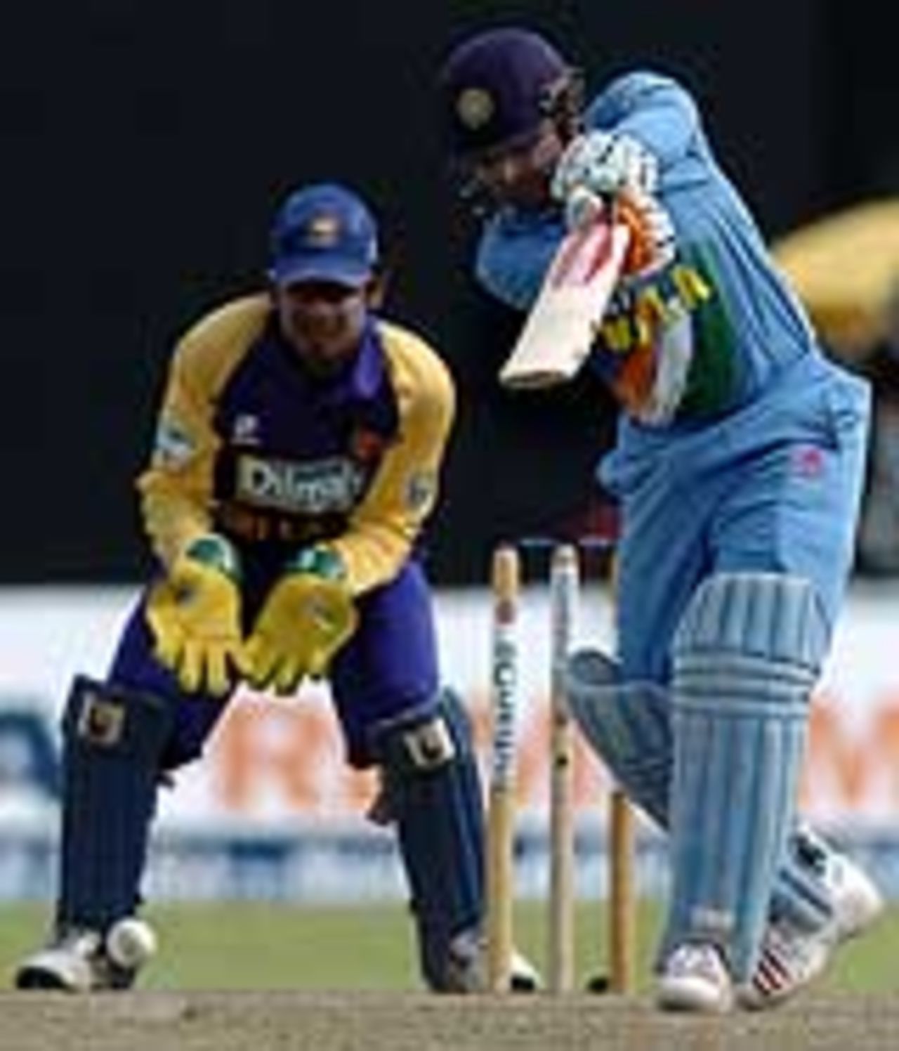 Virender Sehwag batting against Sri Lanka in the Asia Cup second group stage