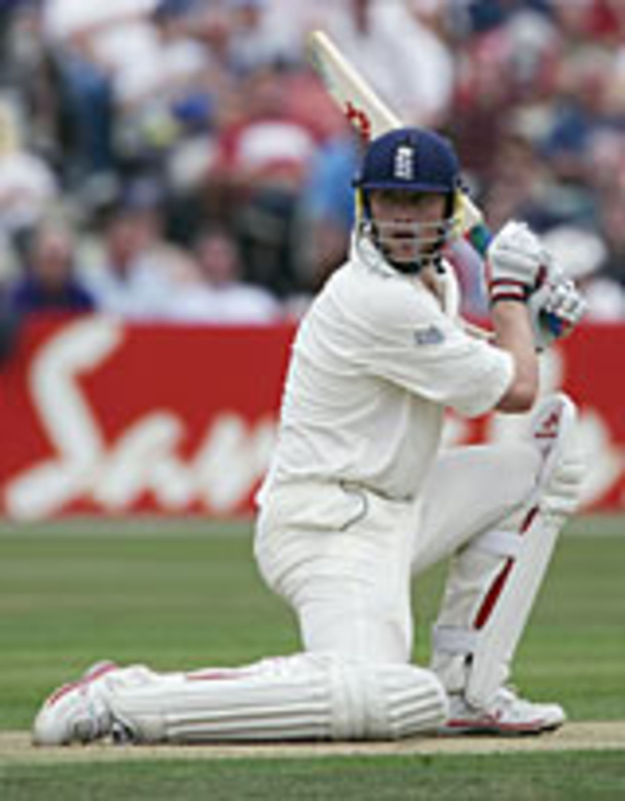Andrew Flintoff cuts loose, England v West Indies, 2nd Test, Edgbaston, July 29, 2004