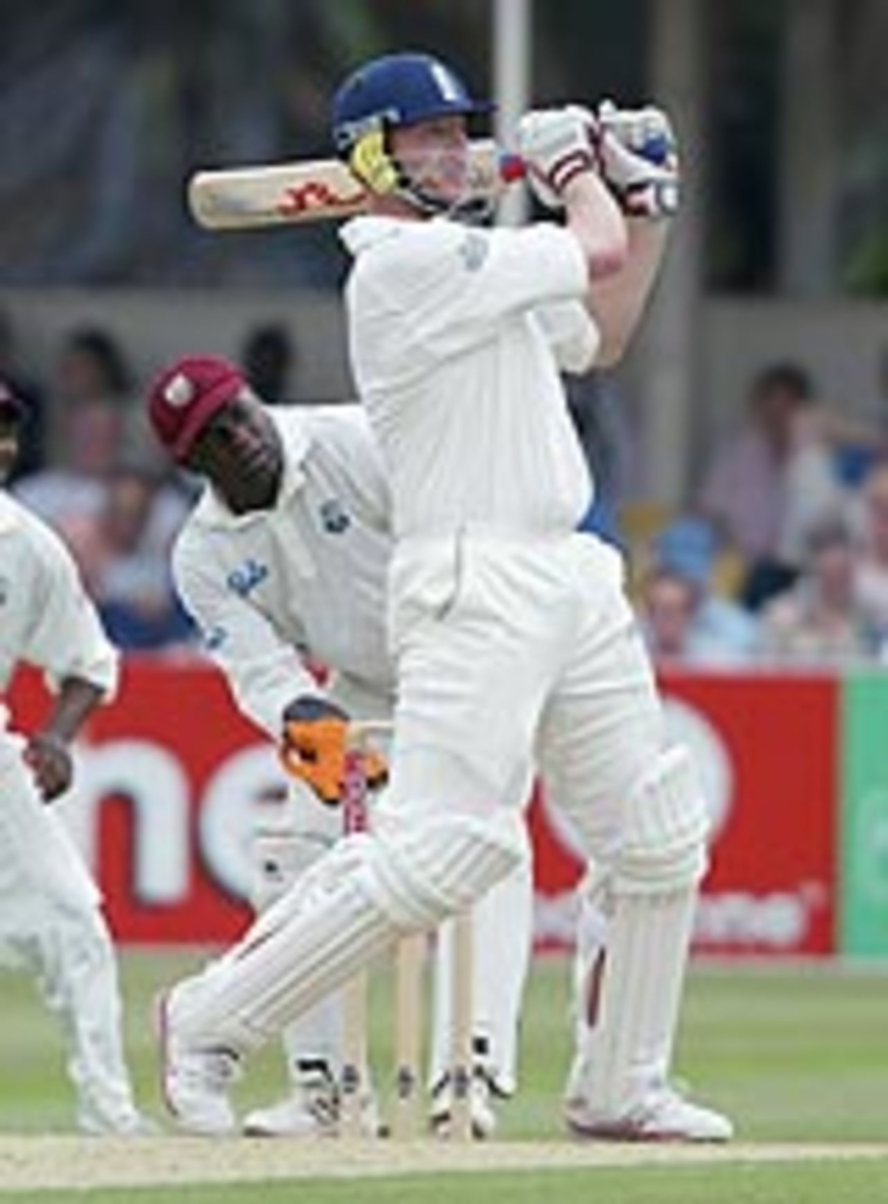 Andrew Flintoff cuts loose, England v West Indies, 2nd Test, Edgbaston, July 30, 2004