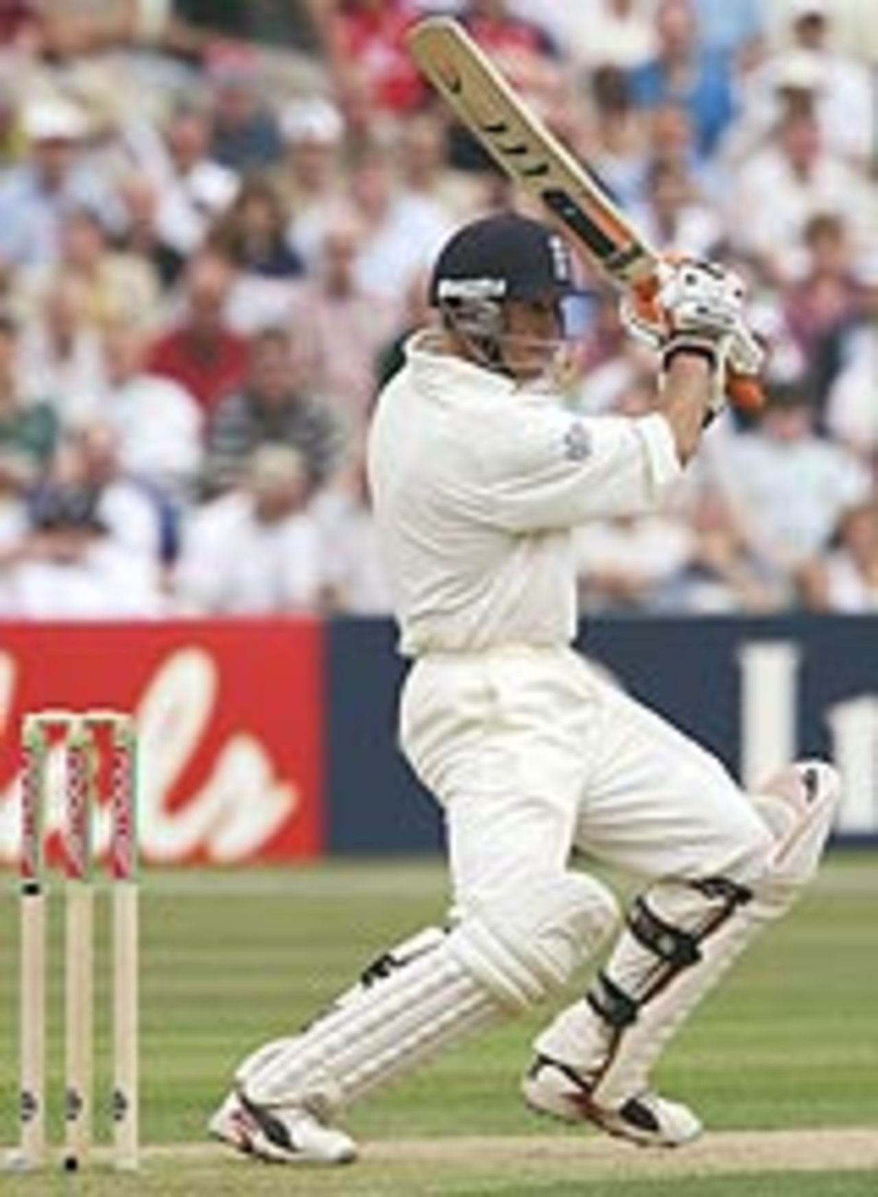 Geraint Jones cuts loose, England v West Indies, 2nd Test, Edgbaston, July 30, 2004