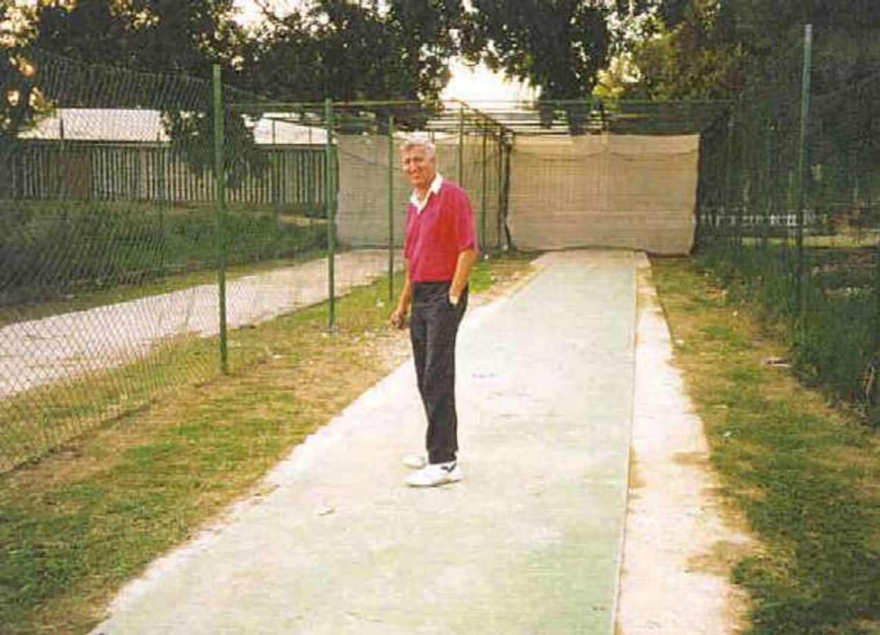 John Dixon - Vice Chairman of the Malta Cricket Association at the Marsa Sports Club Nets, October 1997