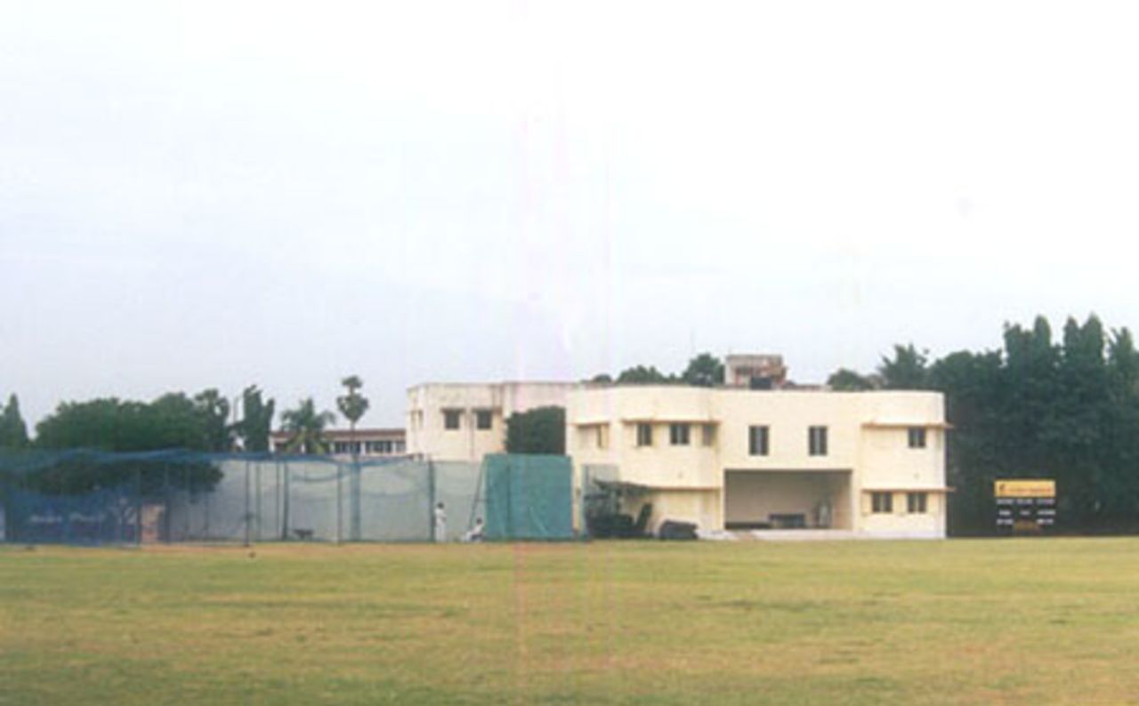View of the Pavilion end from the ground
