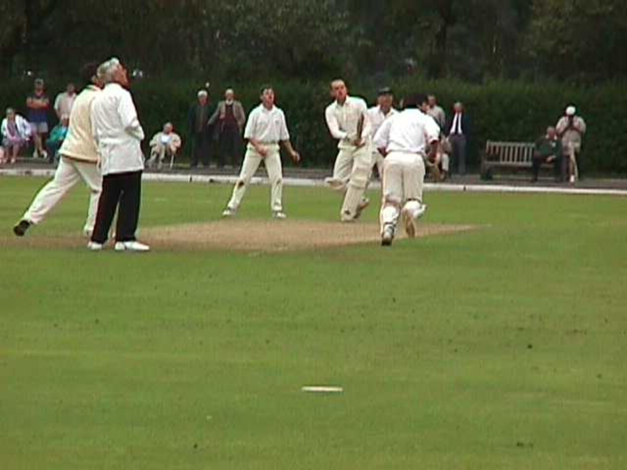 Crusher Smith hits his third six of the over off Dan Marsh
