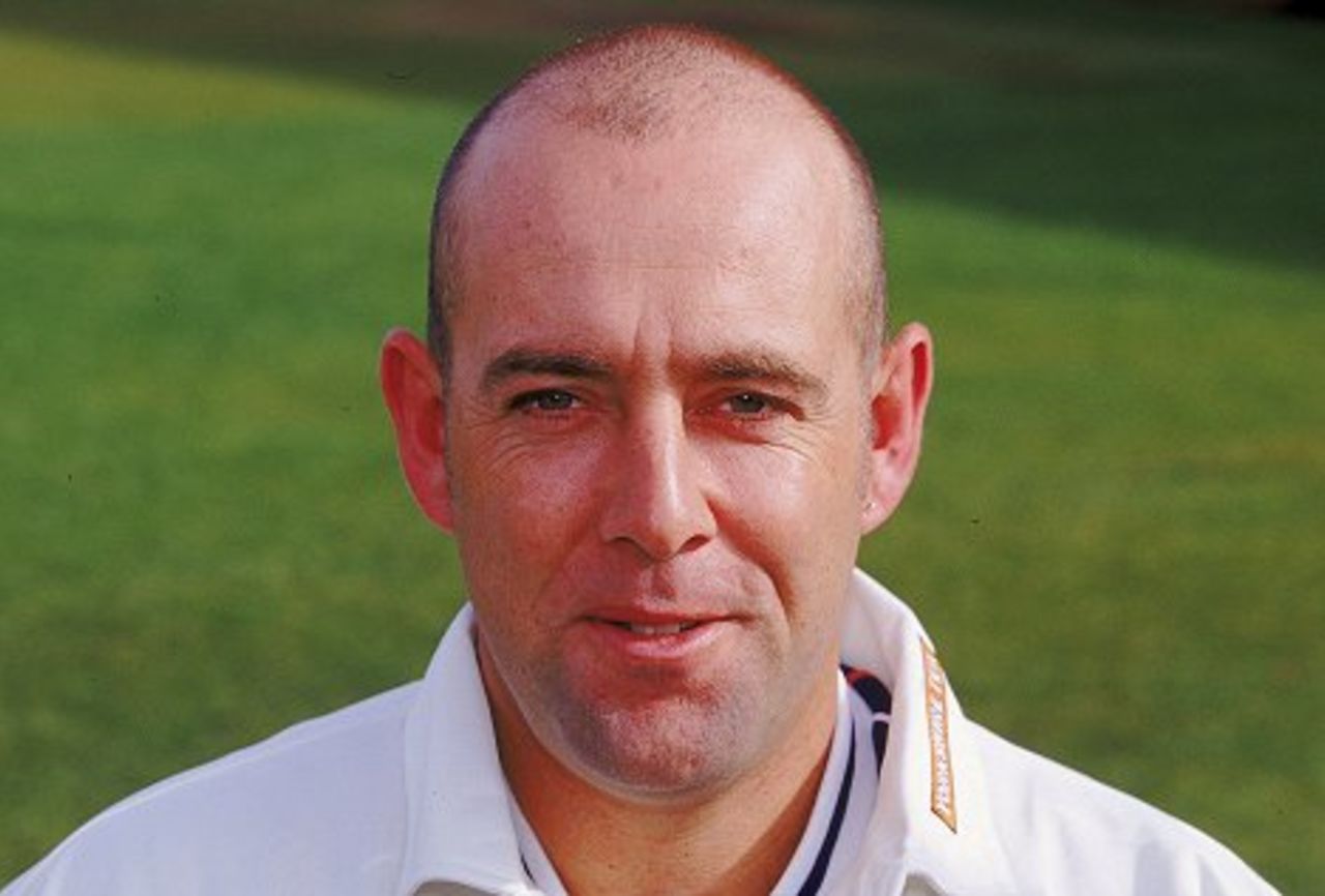 12 Apr 2000: Portrait of Darren Lehmann taken during a Yorkshire County Cricket Club photocall at Headingley in Leeds, England.