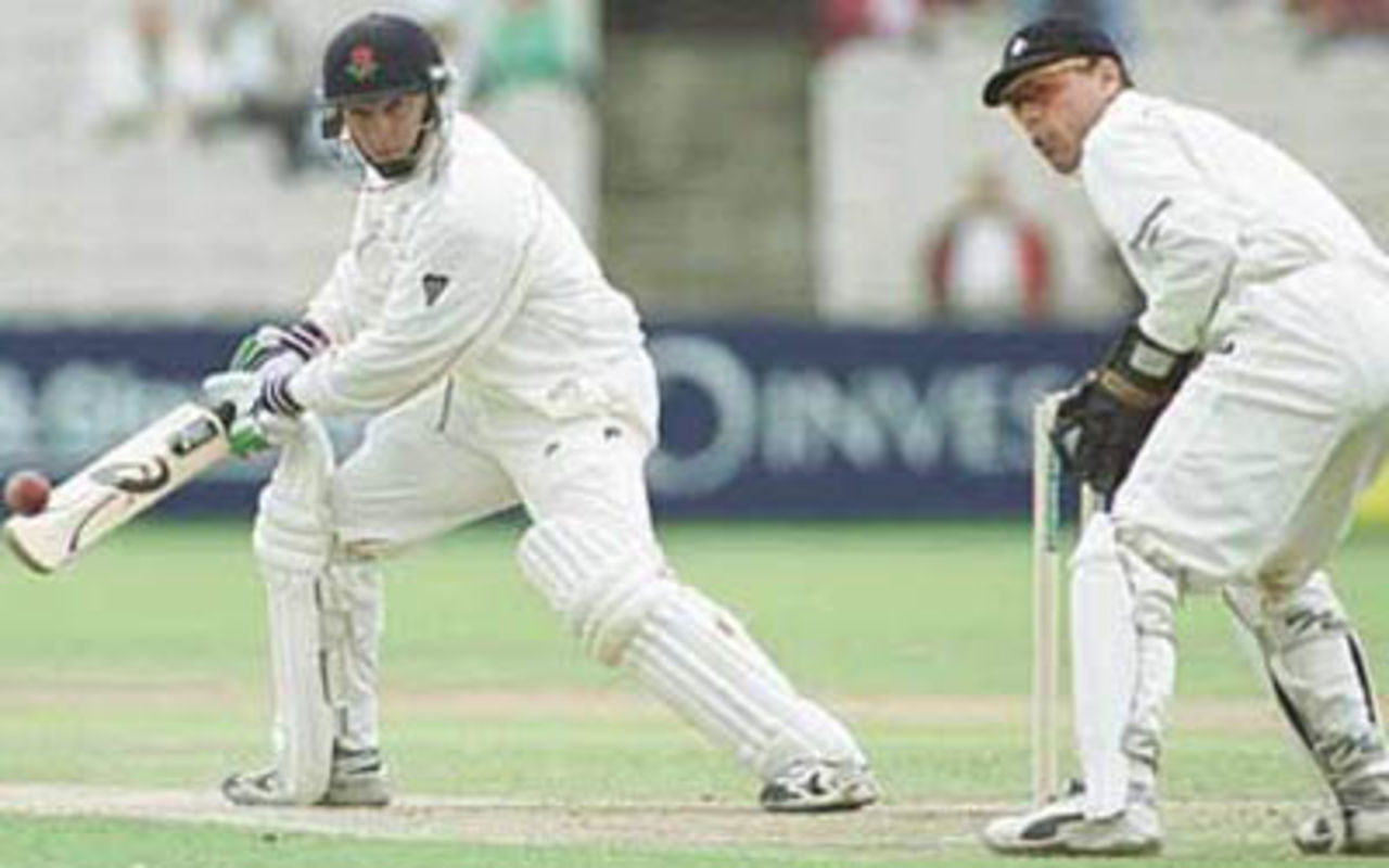 Neil Fairbrother plays a late cut, PPP healthcare County Championship Division One, 2000, Lancashire v Kent, Old Trafford, Manchester, 17-20 August 2000(Day 2).