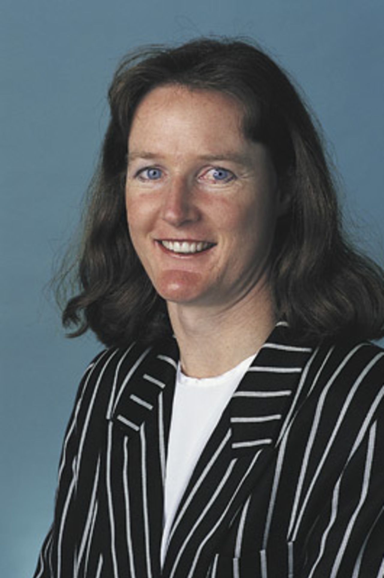 Portrait of Clare Nicholson, at Lincoln, July 2000 - New Zealand training squad member for the CricInfo Women's World Cup 2000