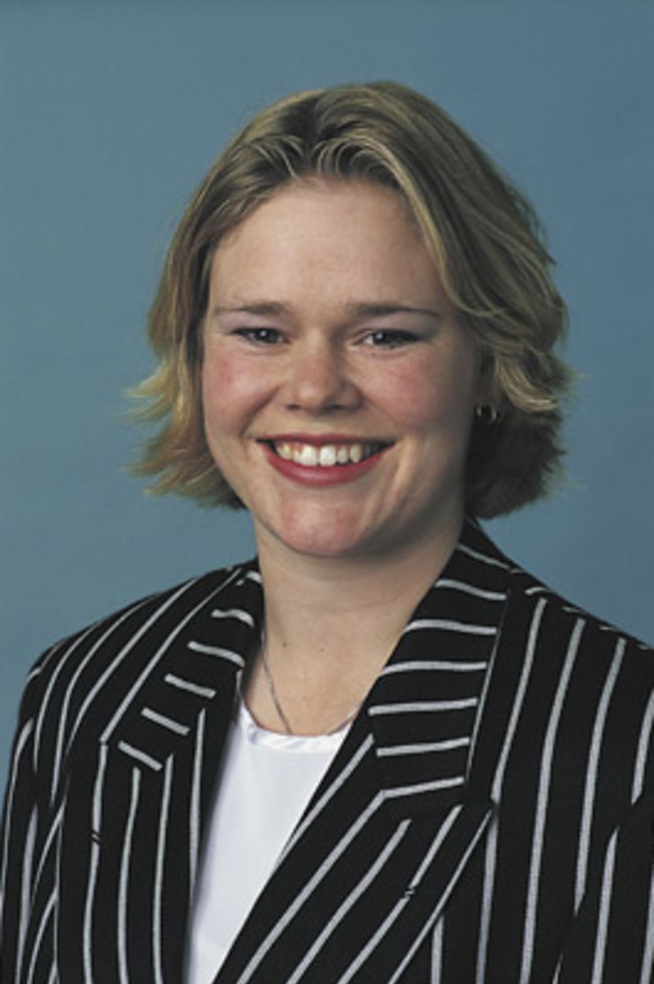 Portrait of Kate Pulford, at Lincoln, July 2000 - New Zealand training squad member for the CricInfo Women's World Cup 2000