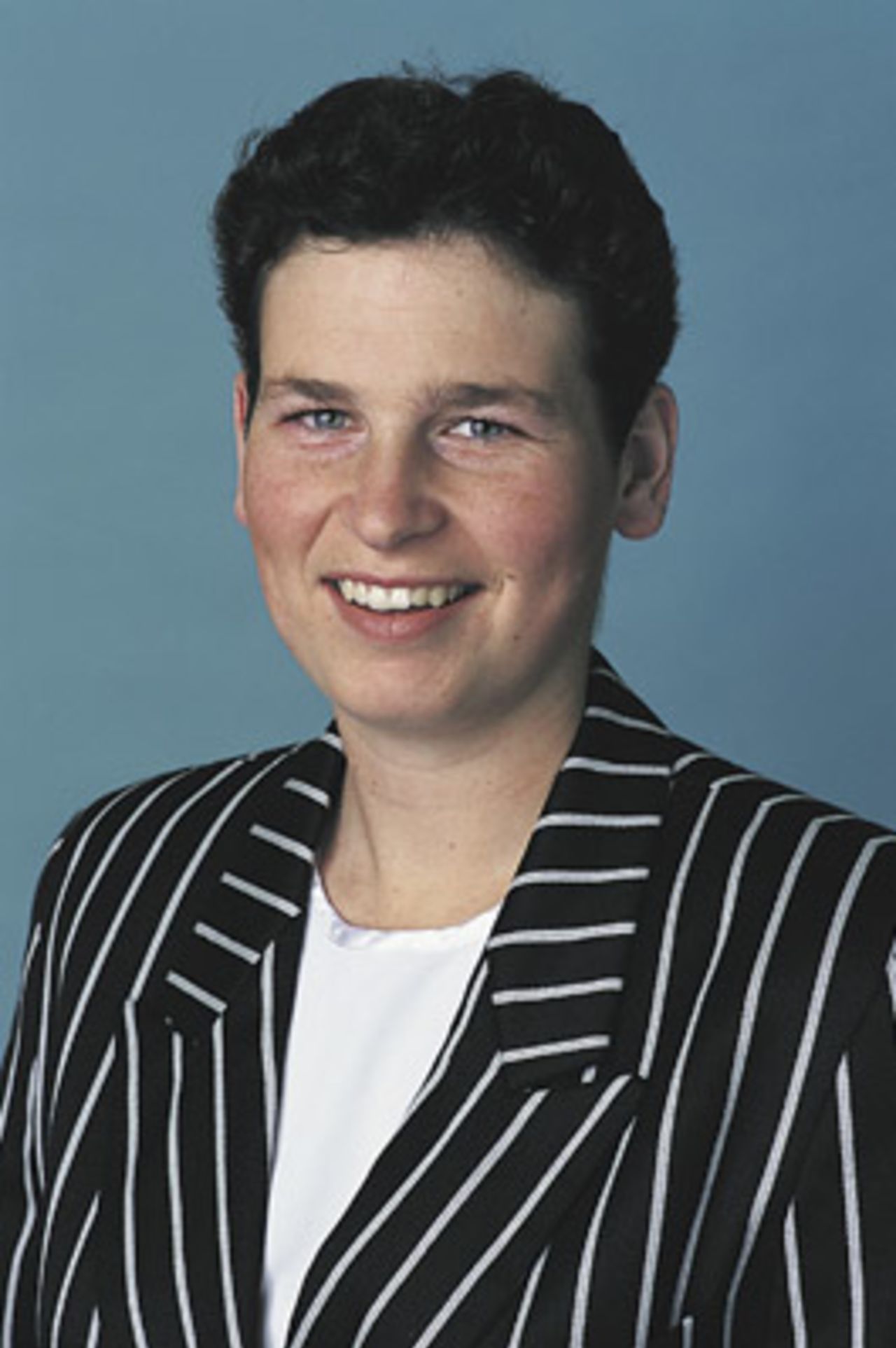 Portrait of Rachel Pullar, at Lincoln, July 2000 - New Zealand training squad member for the CricInfo Women's World Cup 2000