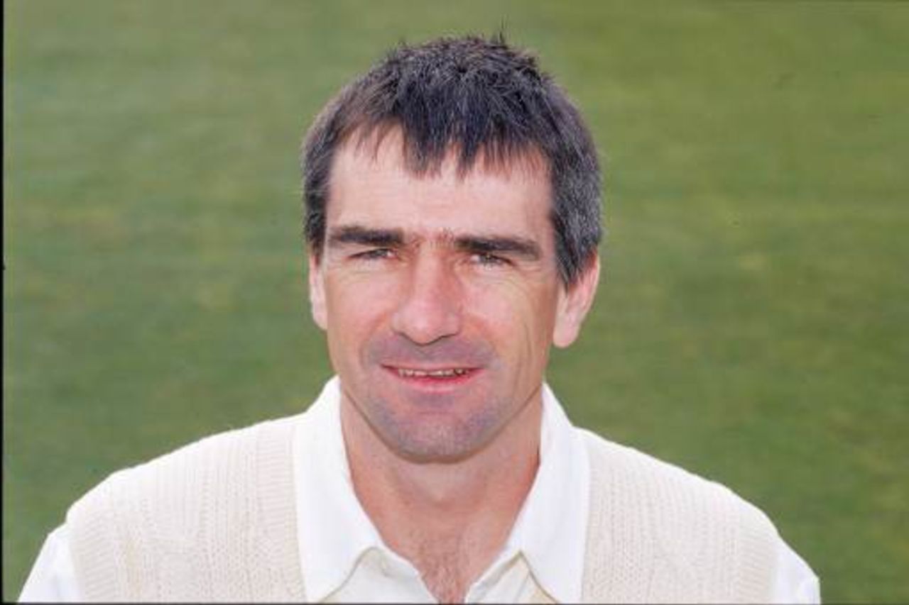 7 Apr 2000: Portrait of Steve James taken at a Glamorgan County Cricket Club photocall in Cardiff, Wales.