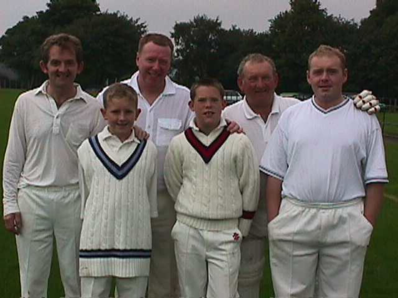 Michael and Matthew Donnelly, Chris and Stuart Crabtree and Alven and Paul Burrows pictured during Saturday's match with Taverners A