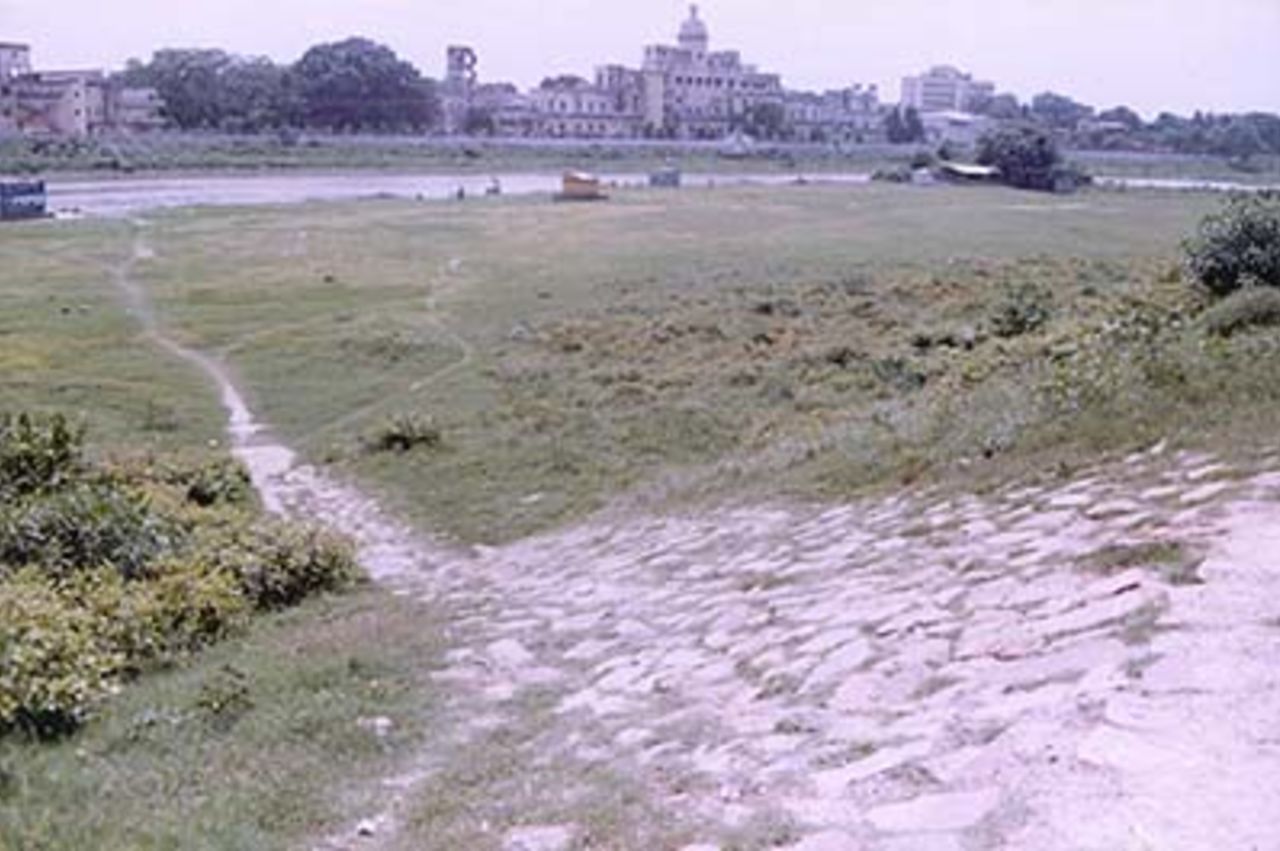 A view of the river that runs behind the Gomti ground, Lucknow