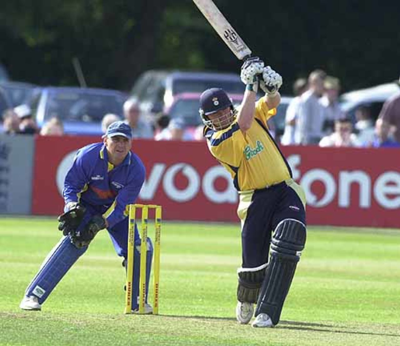 Kenway with a fine drive for four runs, NUL 5th August 2001