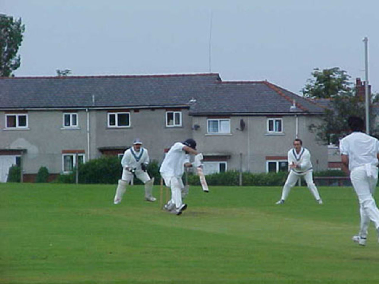 Kamran Shah bowling to Liaquat Khan