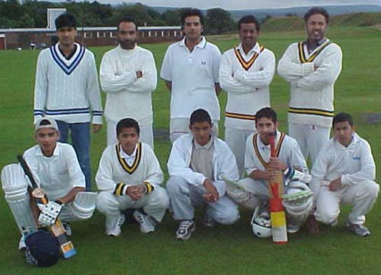 Runners up Attock A pictured before their clash with Haslngden Methodists at Bullough Park