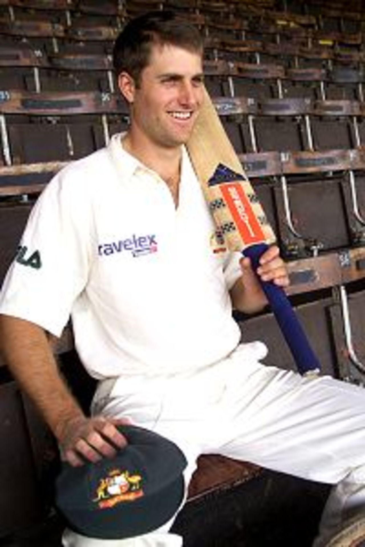 Simon Katich of Australia looks ahead to his test debut after being picked for the 4th test, at Headingley, Leeds, England.
