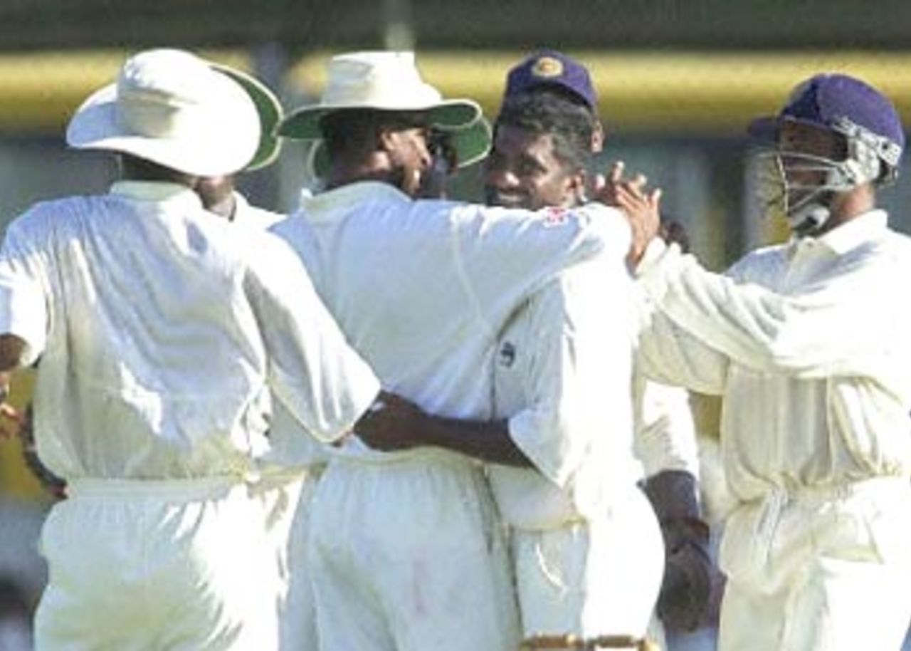 16 August 2001: India in Sri Lanka 2001, 1st Test, Sri Lanka v India, Galle International Stadium, 14-18 August 2001, (Day 3)
