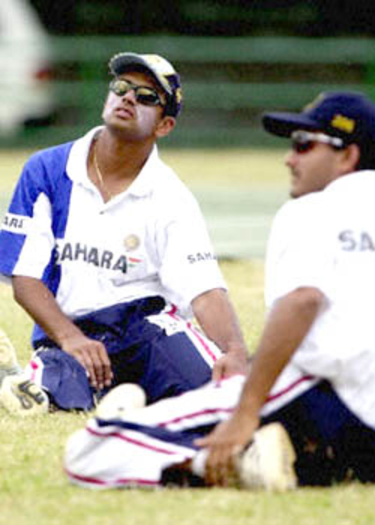 21 August 2001: India in Sri Lanka, Practise Session at the Asgiriya Cricket Stadium in Kandy before the 2nd Test