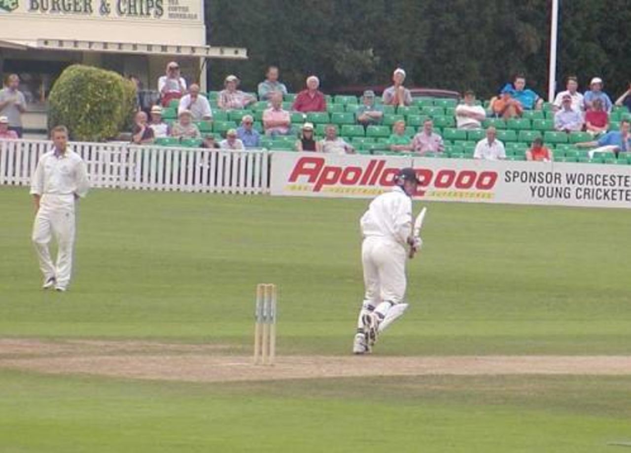 Neil Johnson pulls Bichel for 4 to bring up his century.