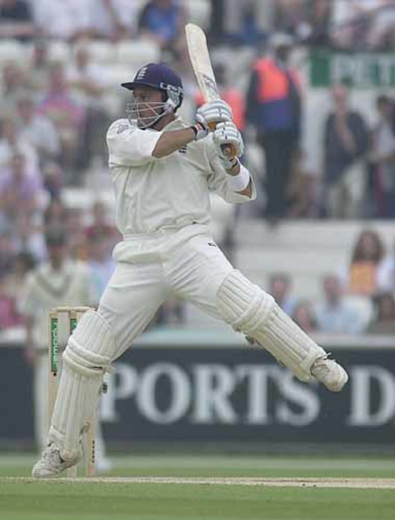 A wonderful cut stroke from Ramprakash in his first innings of 133, fifth npower Test, Day 4, The Oval, 26 August 2001