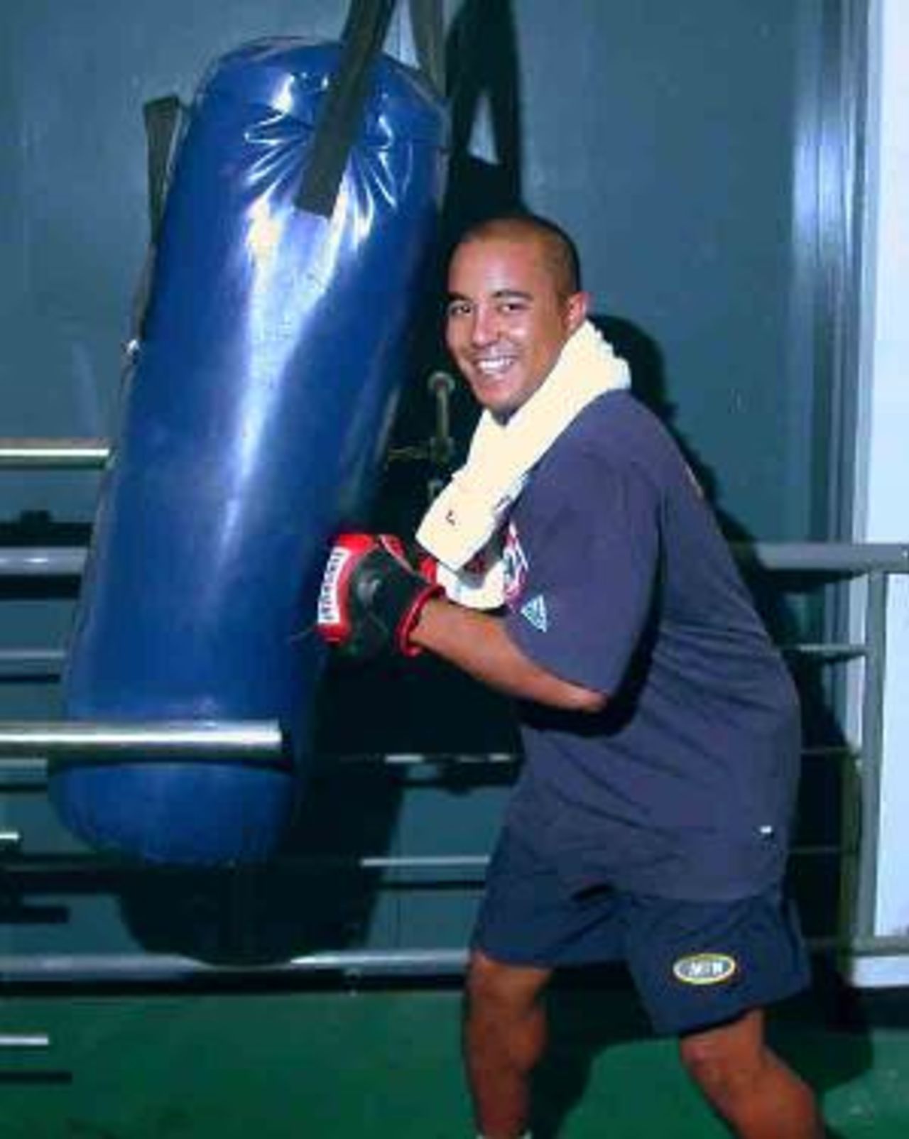 Paul Adams prepares for the 2001-02 season in the Western Province gymnasium
