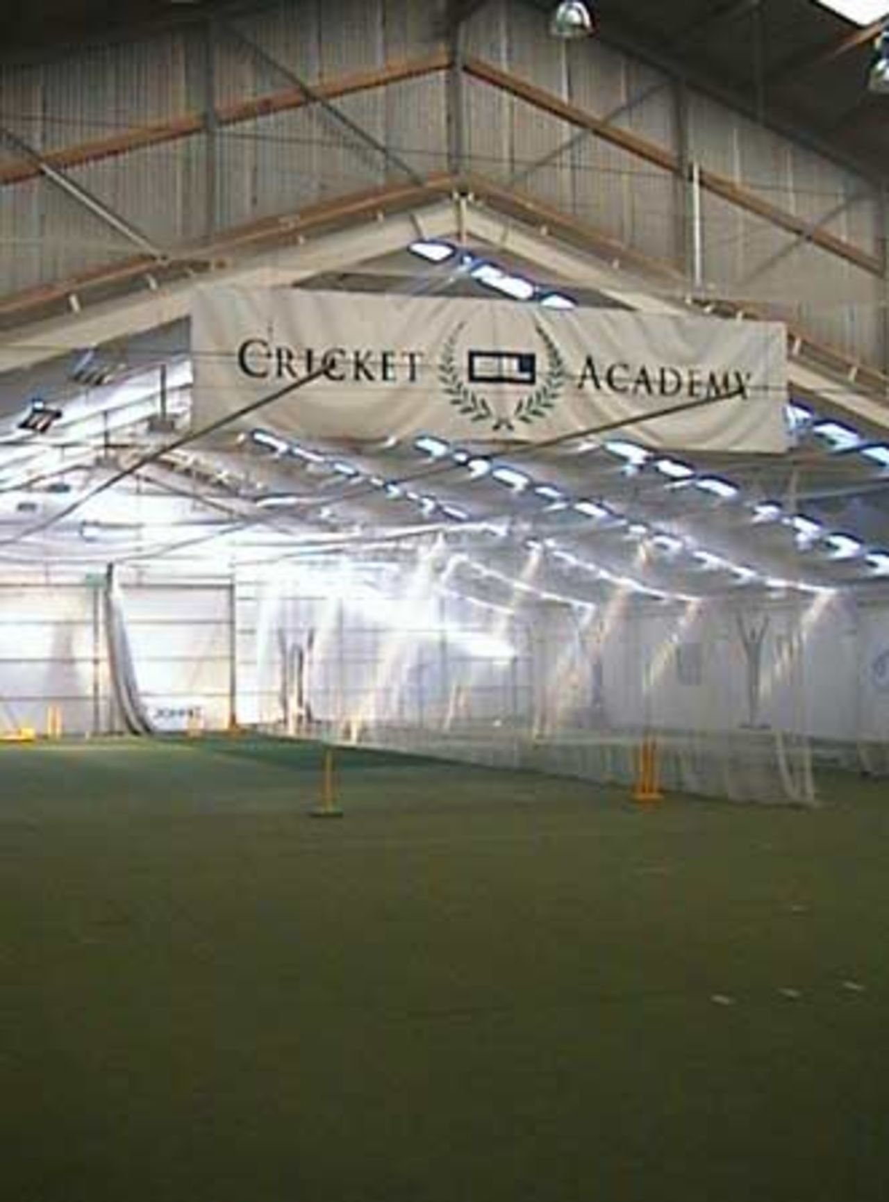 The indoor net facility at the New Zealand Cricket High Performance Centre at Lincoln, 29 August 2001.