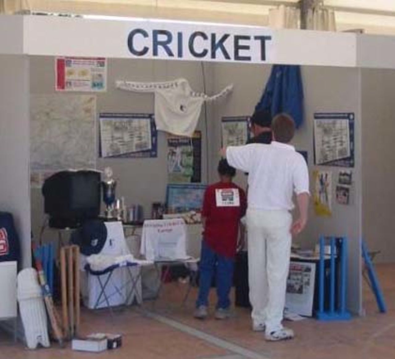 The Swiss Cricket Association's stand at Expo
