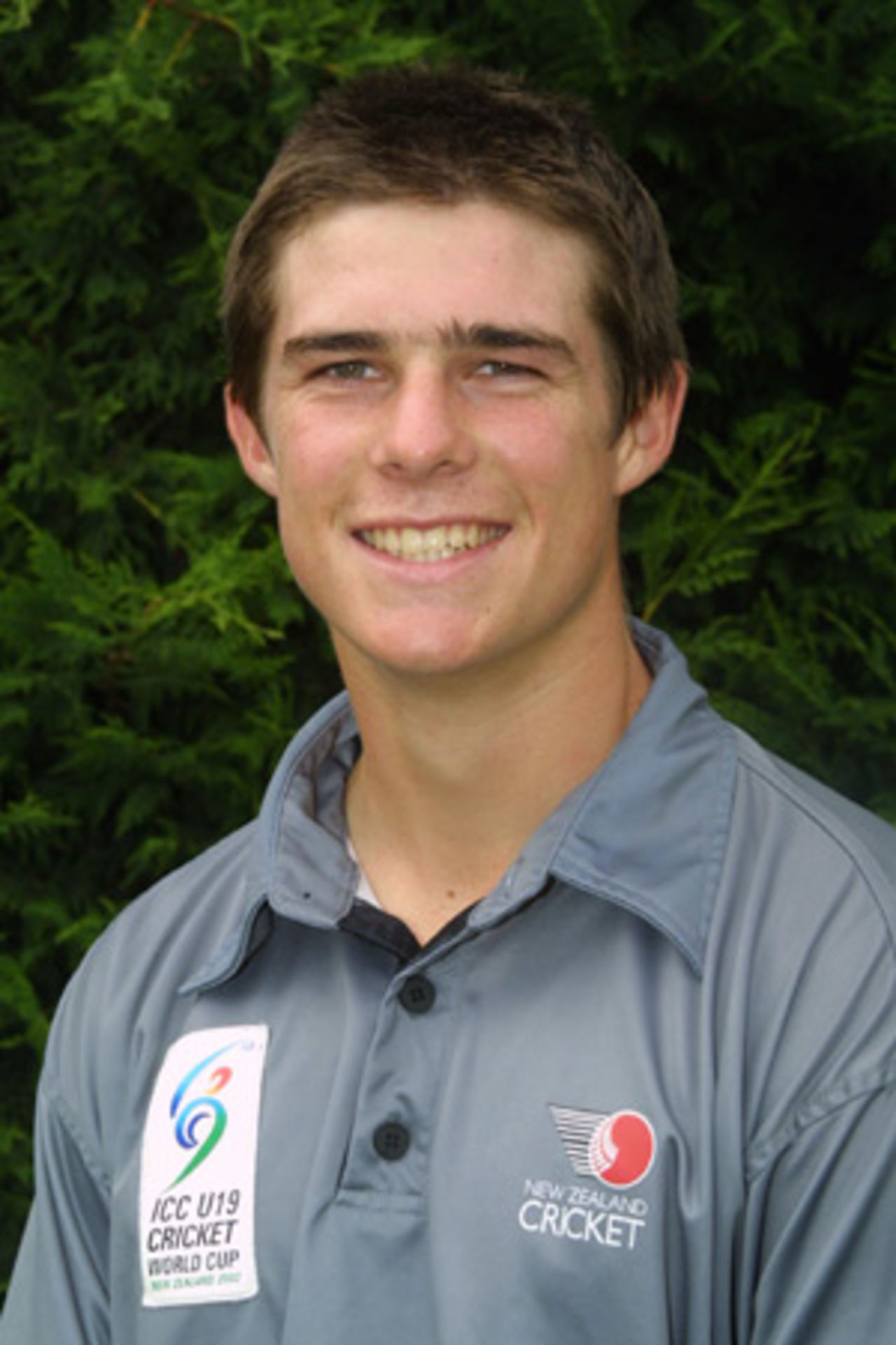 Portrait of Simon Allen, January 2002 - New Zealand Under-19 player for the ICC Under-19 World Cup 2002.
