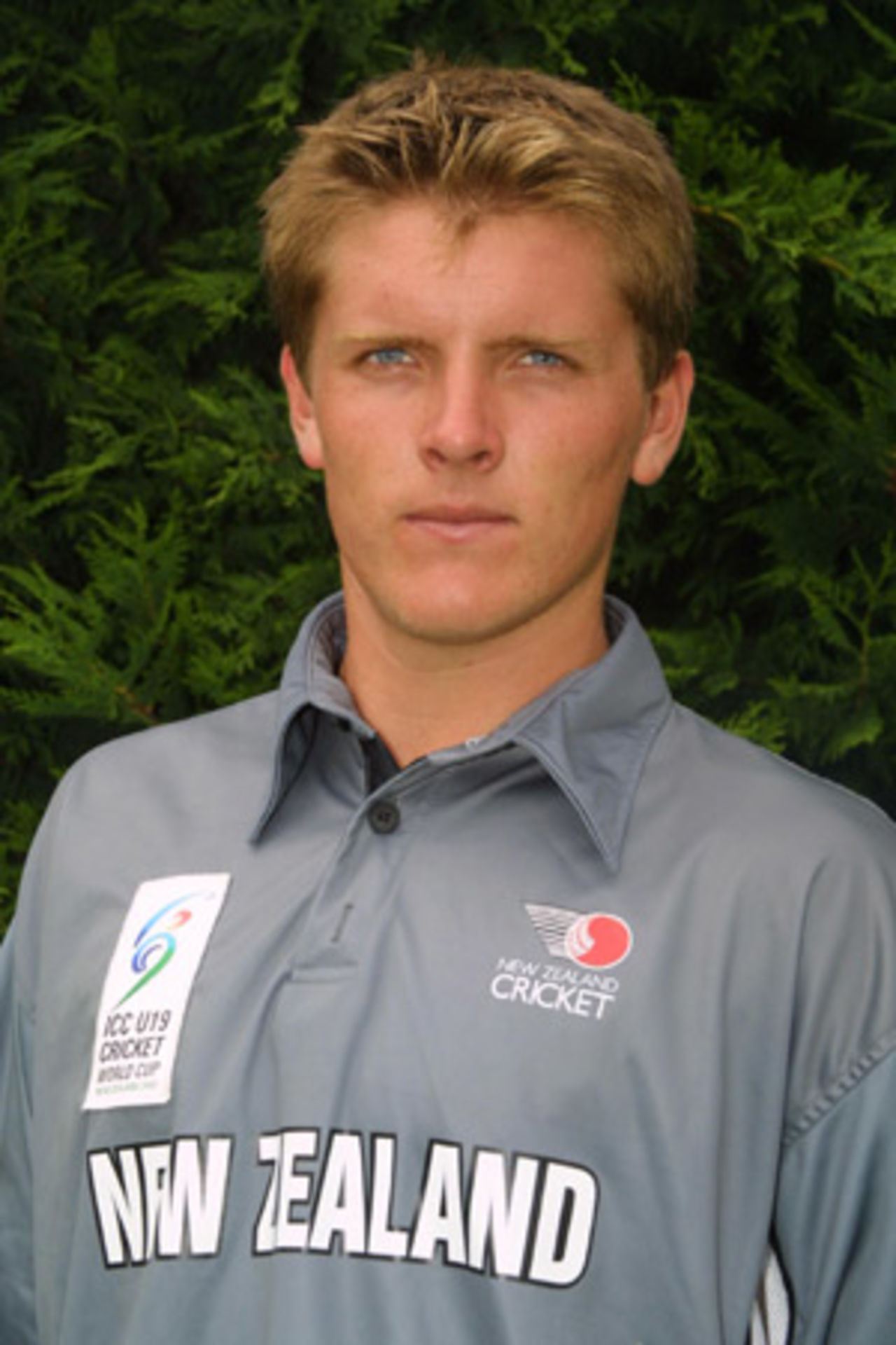 Portrait of Michael Bates, January 2002 - New Zealand Under-19 player for the ICC Under-19 World Cup 2002.