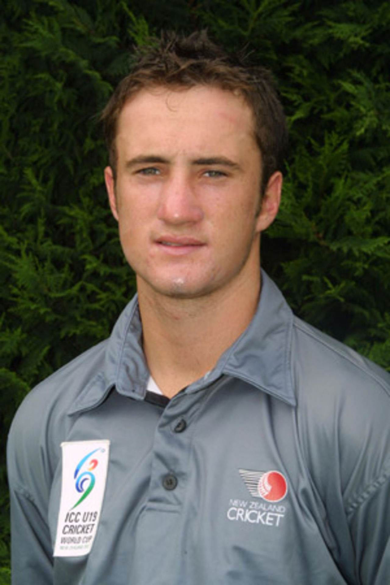 Portrait of Neil Broom, January 2002 - New Zealand Under-19 player for the ICC Under-19 World Cup 2002.