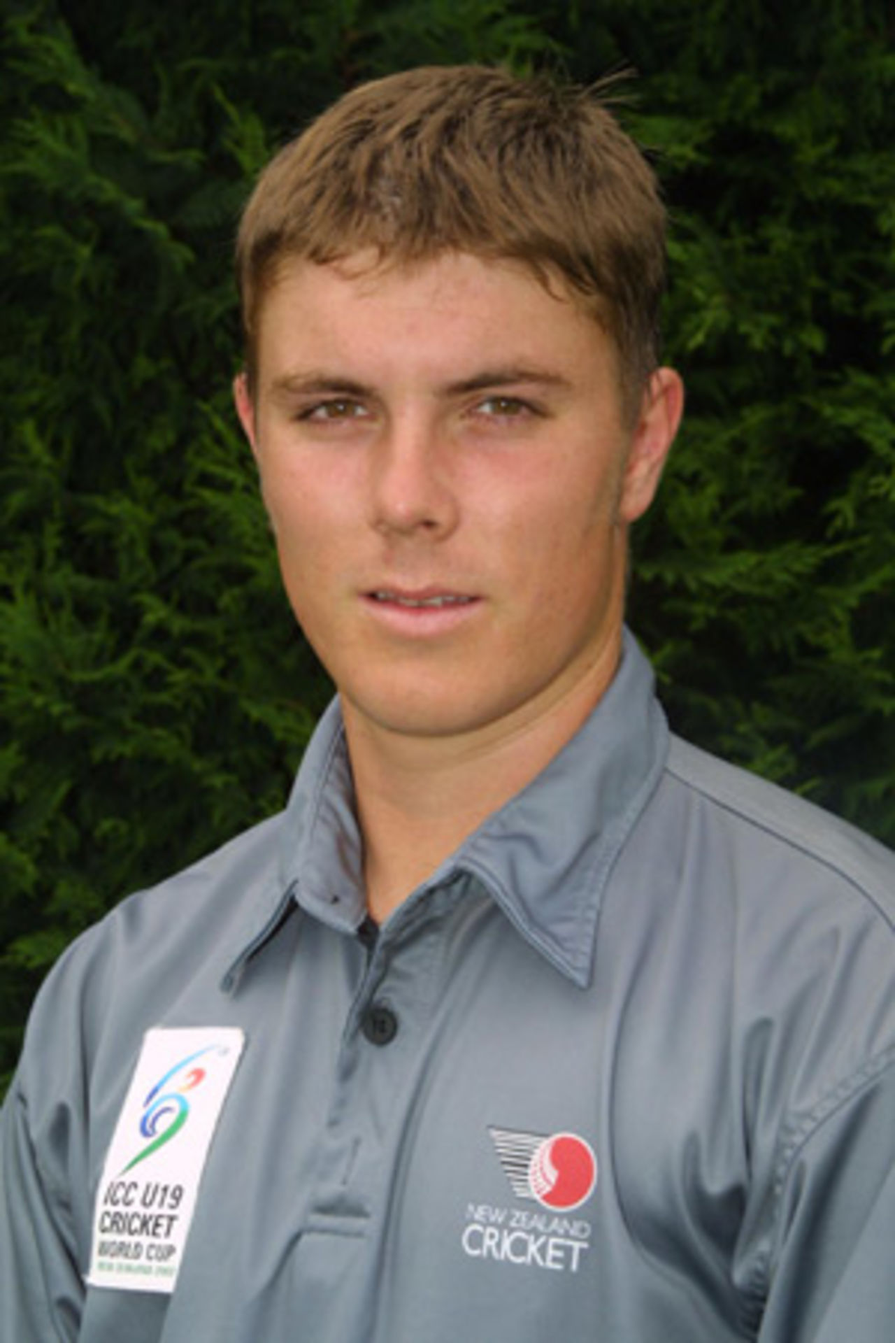 Portrait of Iain Robertson, January 2002 - New Zealand Under-19 player for the ICC Under-19 World Cup 2002.