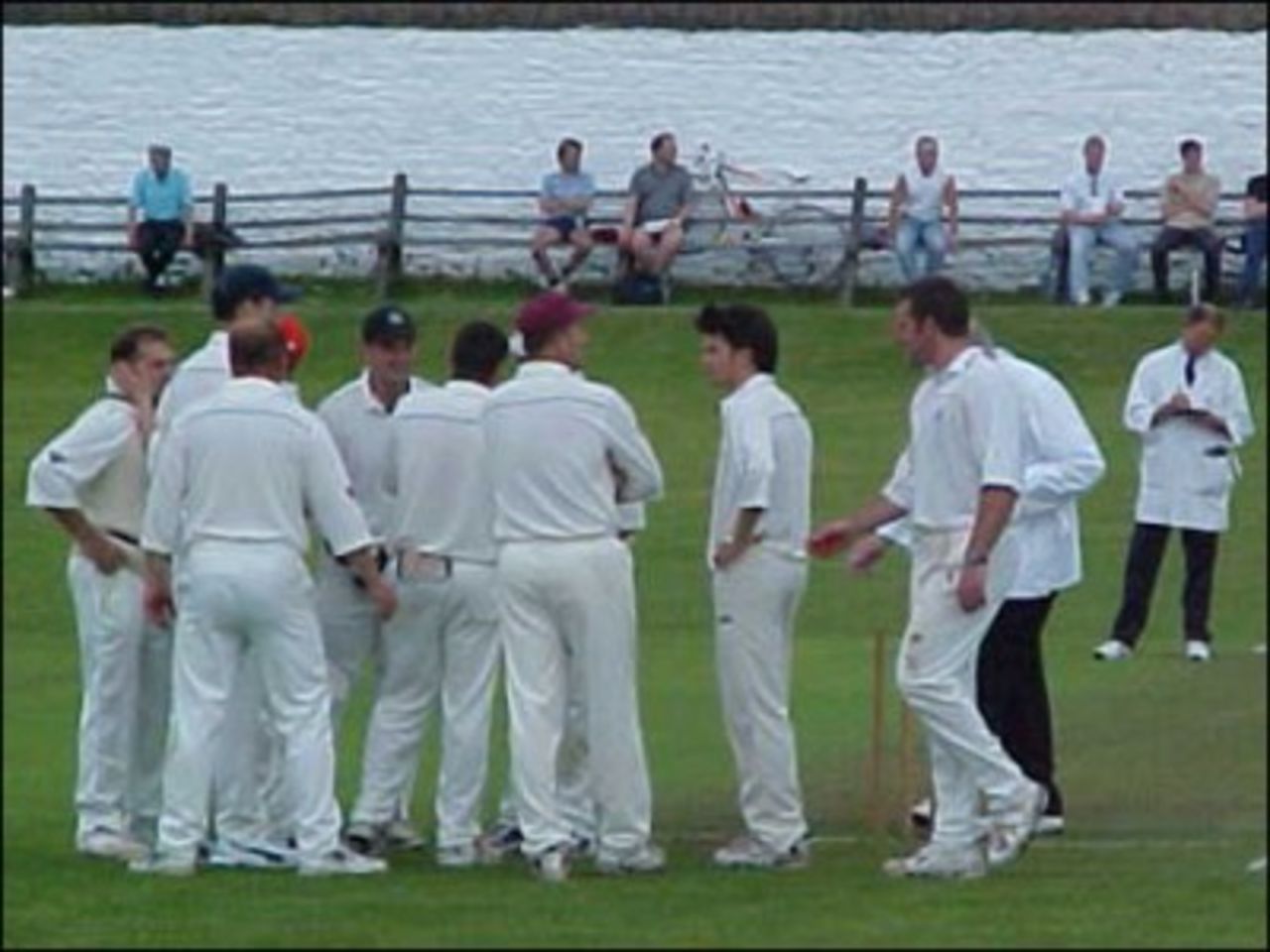 Ramsbottom Cup 2002 - Settle celebrate the wicket of Cherry Tree's Naeem Ashraf