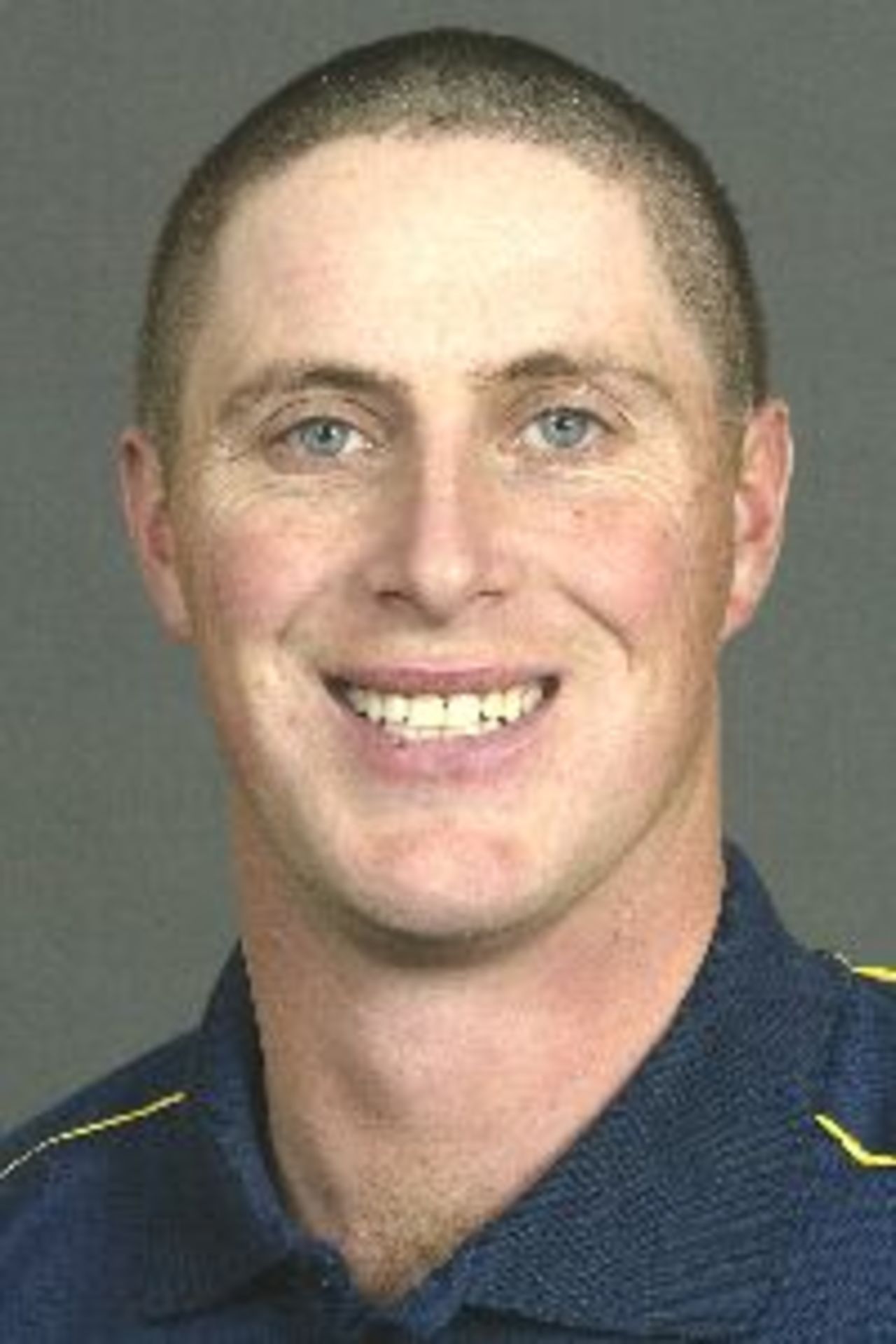 Portrait of Ken McGinniss, umpire, August 2002