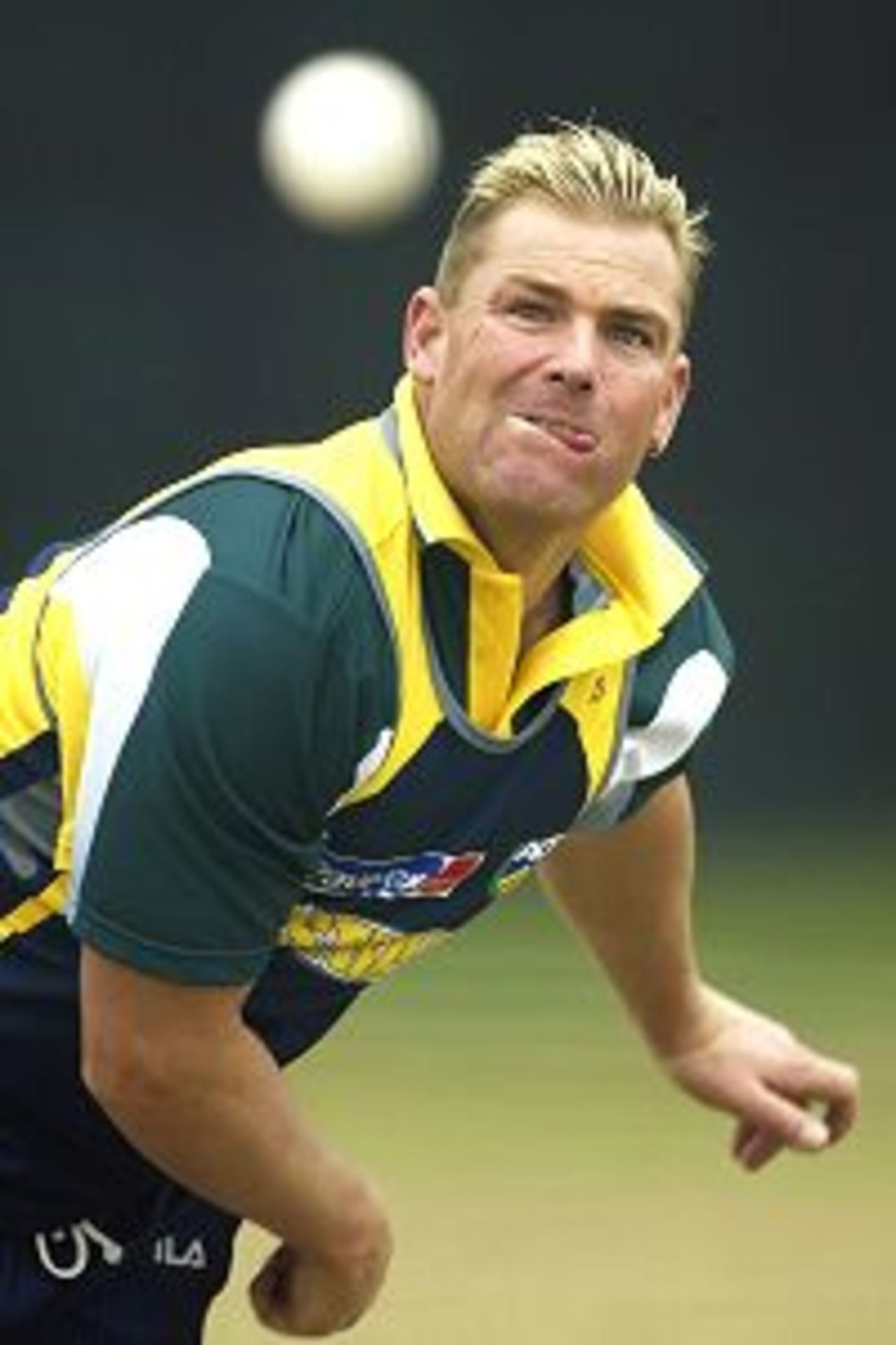 NAIROBI - AUGUST 28: Shane Warne #23 of Australia in action during training at Ruakura Sports Club, Nairobi, Kenya on August 28, 2002