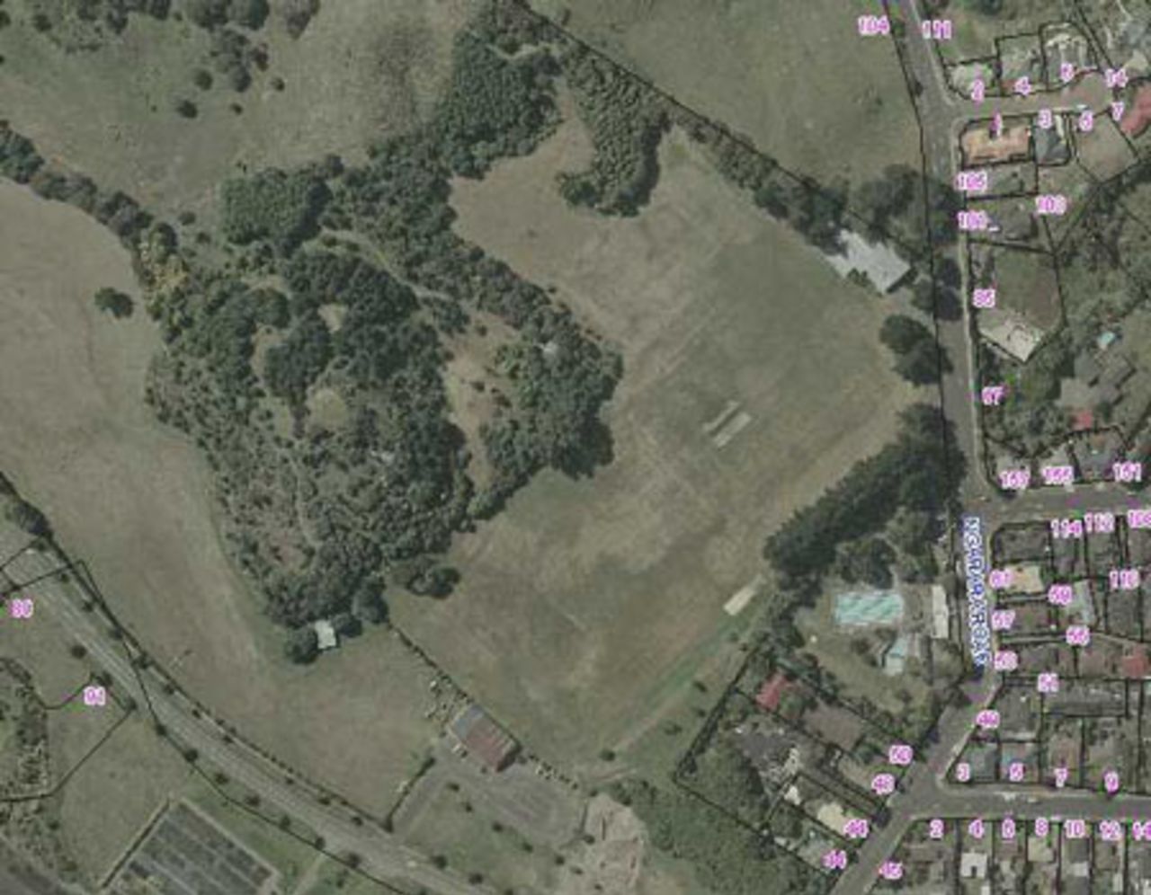Aerial photograph of Waikanae Park, Waikanae.