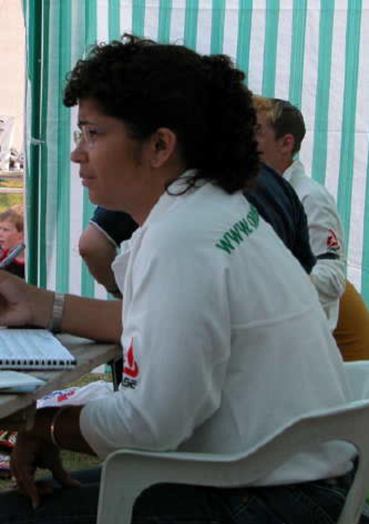 Sara Almond, Hartley Wintney chief scorer and wife of captain