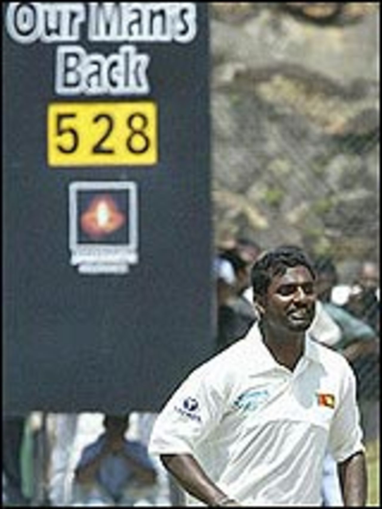 Muttiah Muralitharan reclaims the outright world record, as Sri Lanka take control of the first Test at Galle, August 6, 2004
